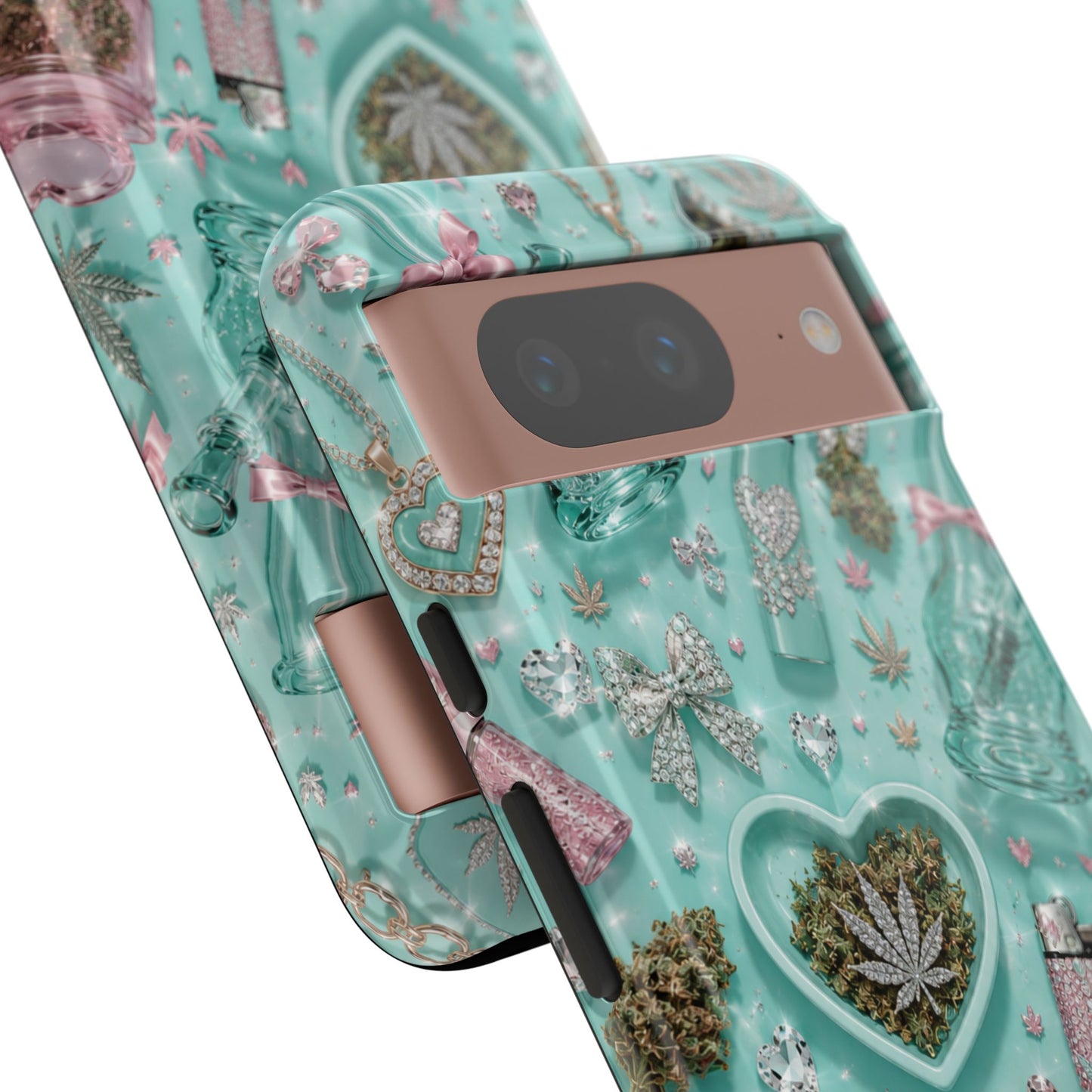 Sunflower Porch Co Mint Cannabis Pattern Phone Case | Tough Case