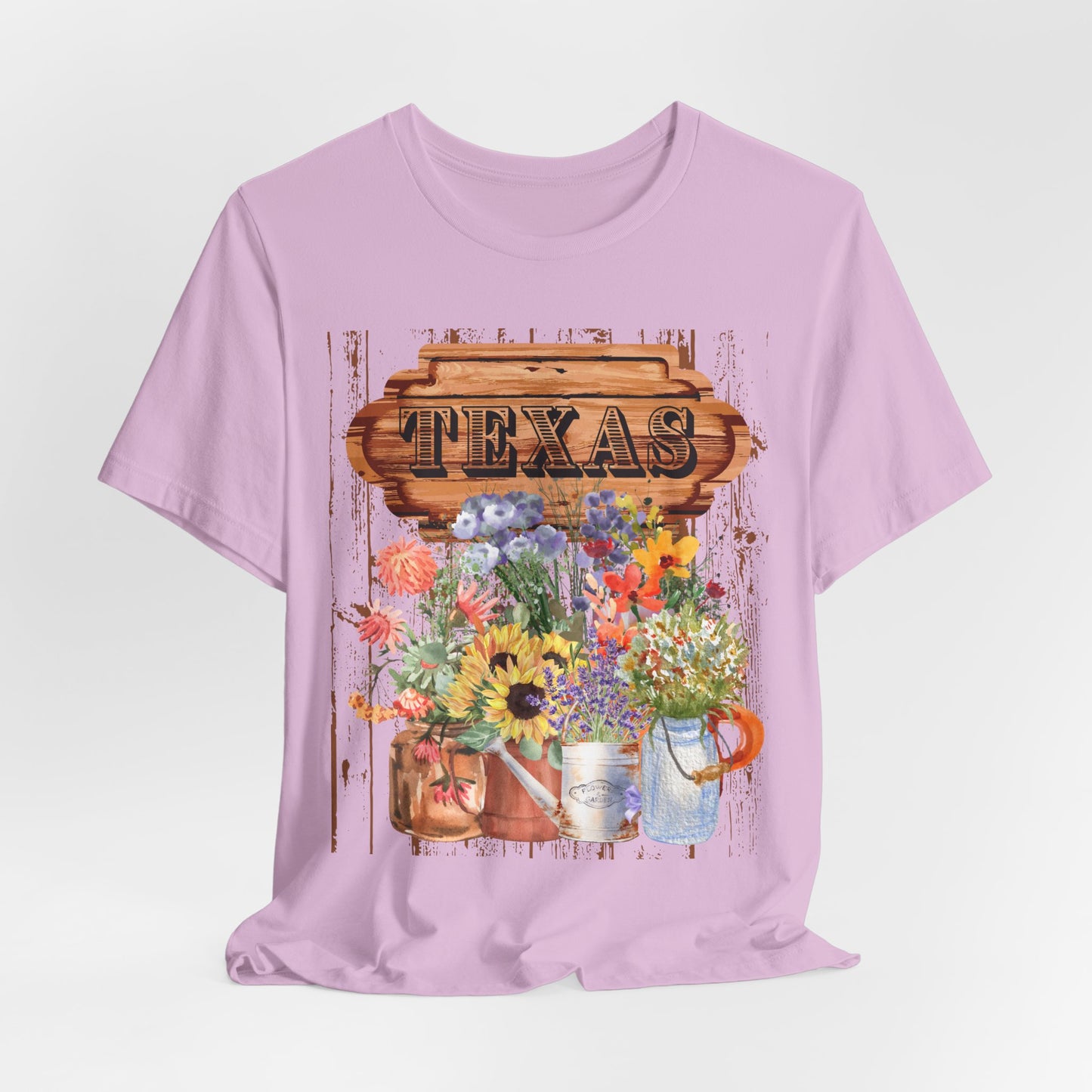 SunflowerPorchCo Texas Rustic Floral Sign T-Shirt | Sunflowers, Wildflowers, Vintage Wood
