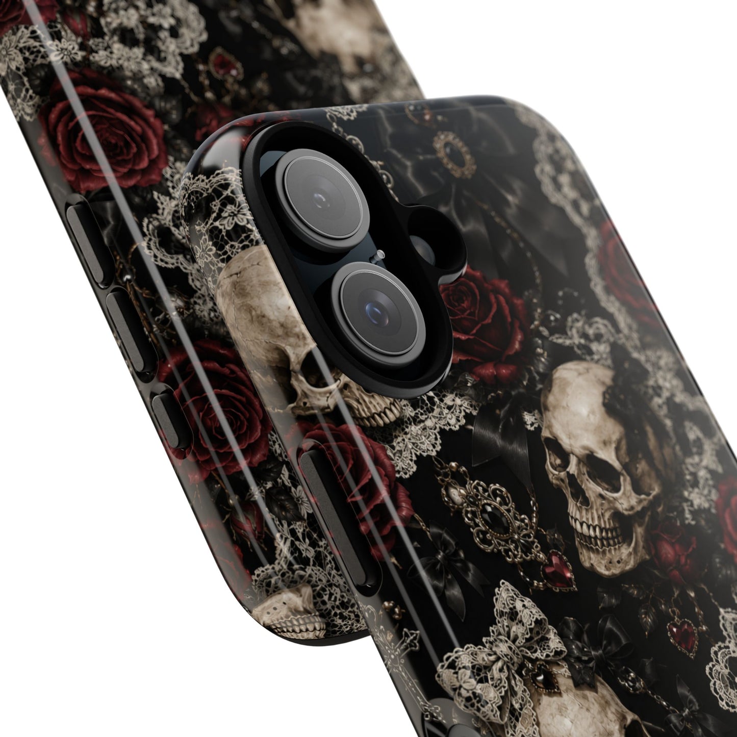 Skull and Red Roses phone case | Tough Cases