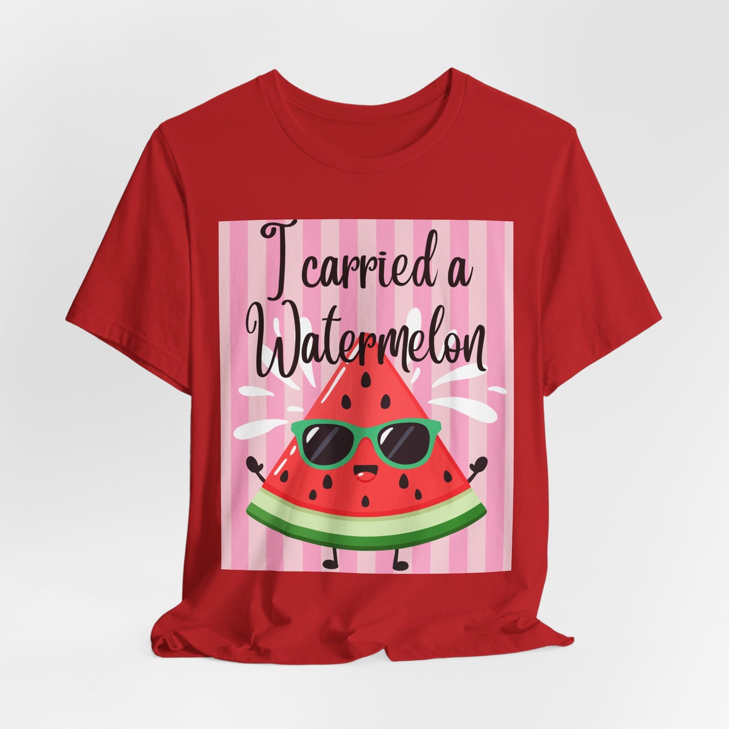 SunflowerPorchCo I Carried a Watermelon T-Shirt | Cute Sunglasses Slice Summer Shirt