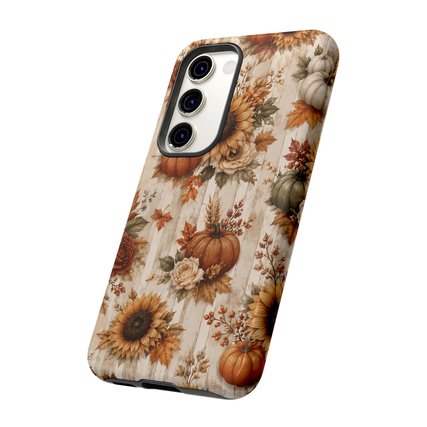 Sunflower Porch Co Autumn Sunflowers and Pumpkins Phone Case | Tough Case
