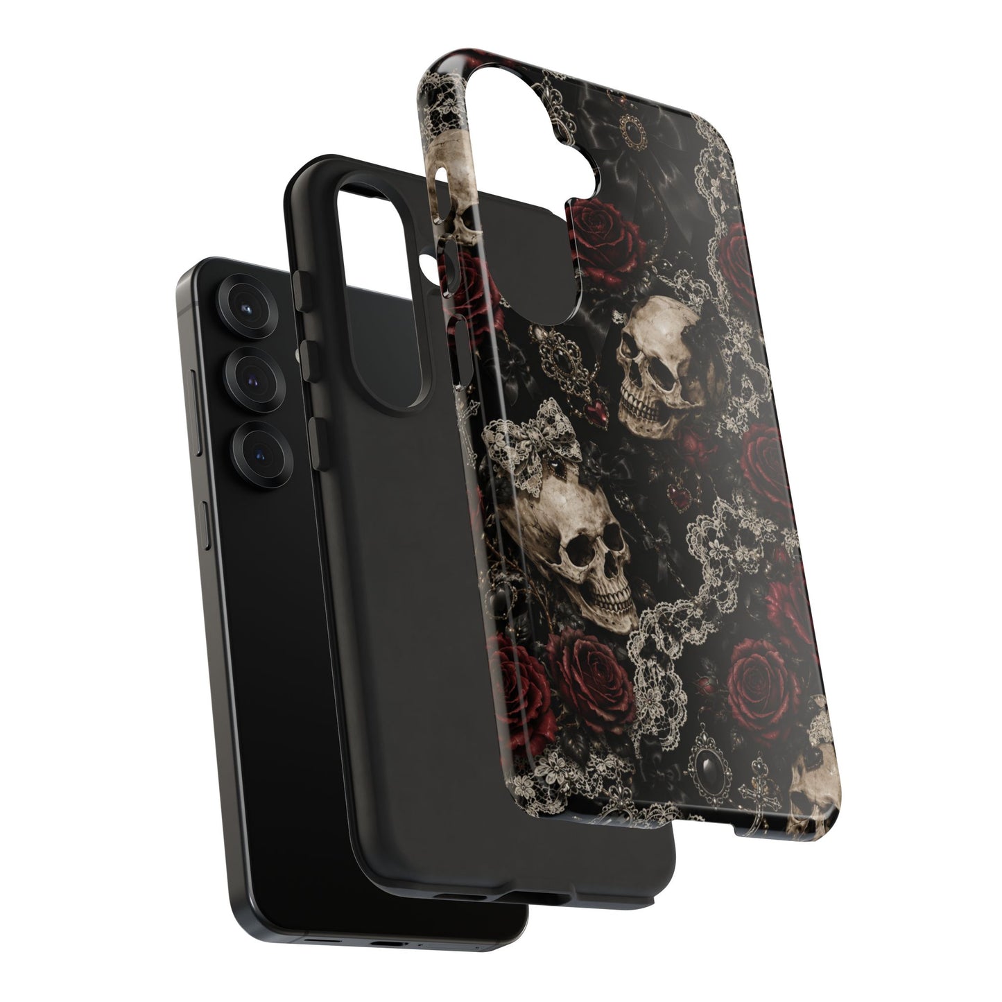 Skull and Red Roses phone case | Tough Cases