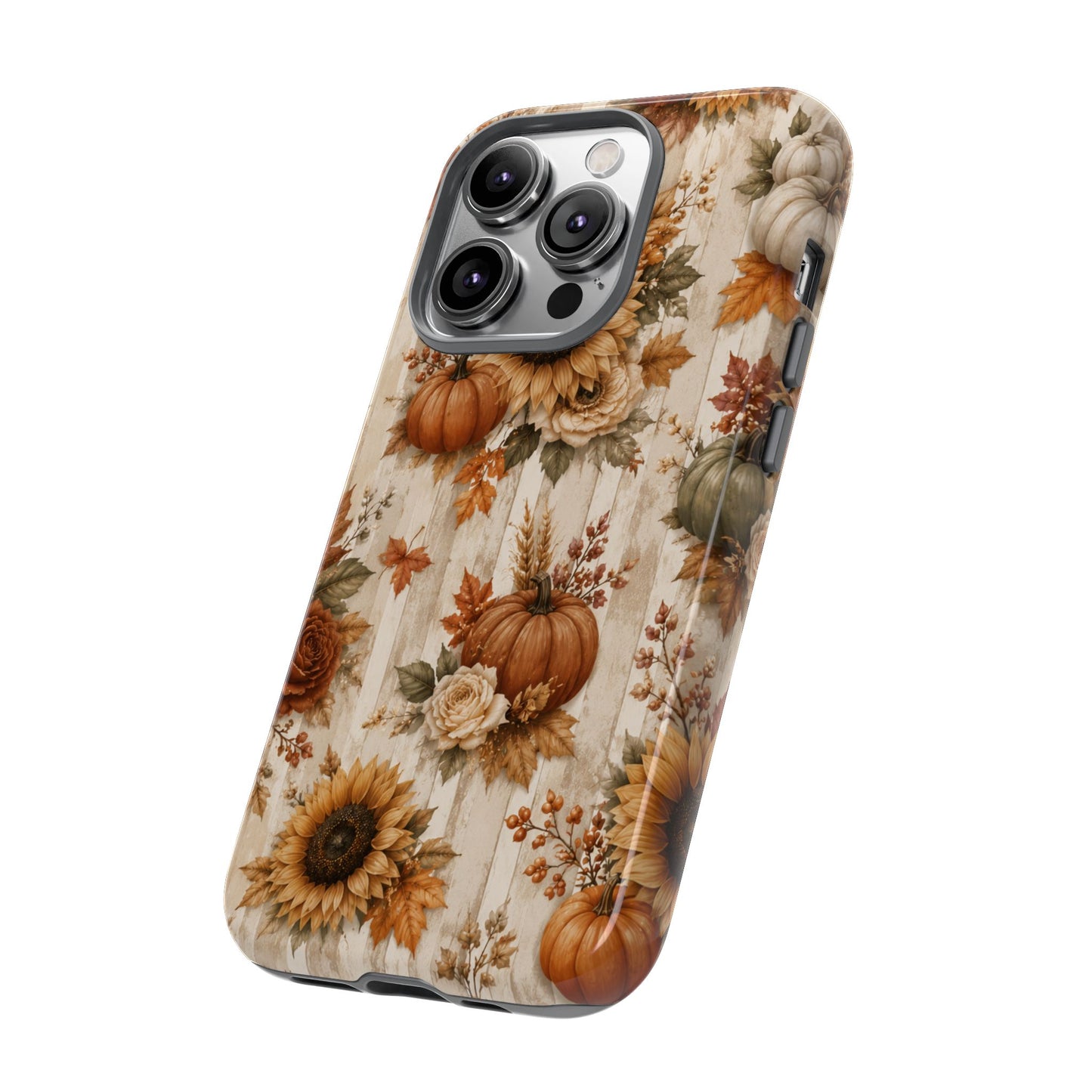 Sunflower Porch Co Autumn Sunflowers and Pumpkins Phone Case | Tough Case