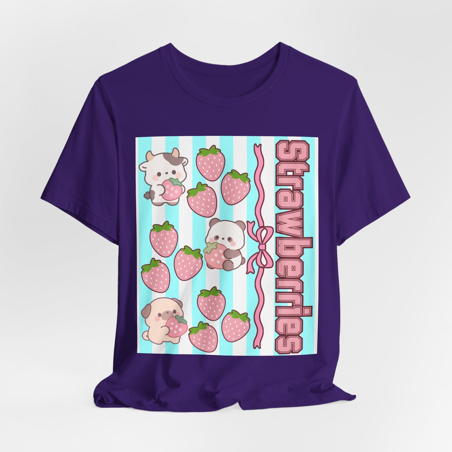 SunflowerPorchCo Kawaii Strawberry Puppies tee | Cute Strawberries and Puppies graphic tee