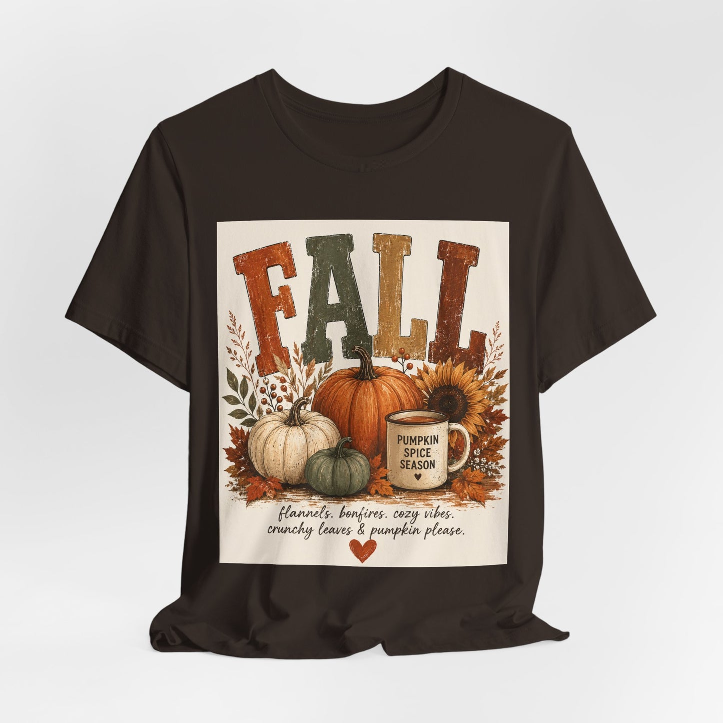 Sunflower Porch Co Fall Pumpkin Harvest T-Shirt | Pumpkin Spice Season Tee
