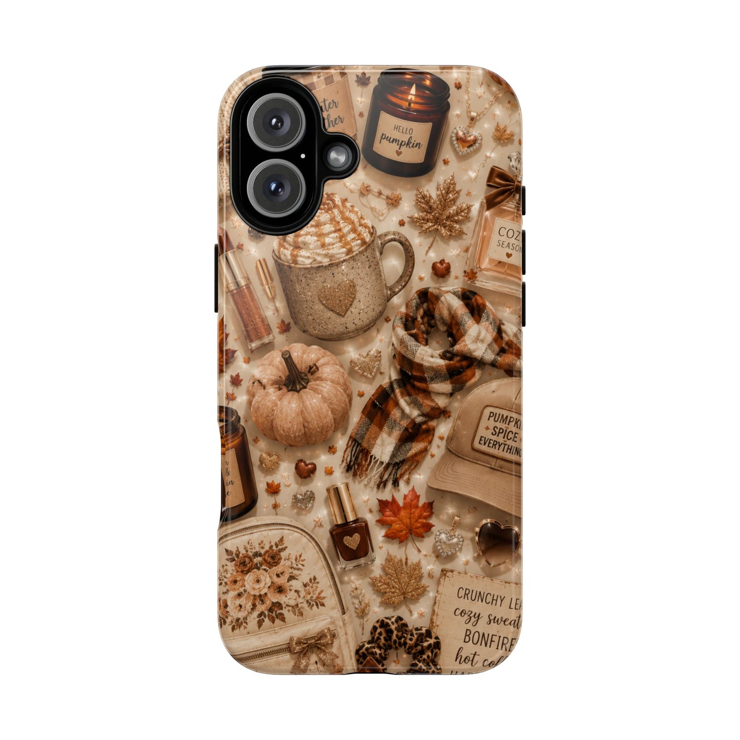 Sunflower Porch Co Cozy Autumn Mug and Pumpkin Pattern Phone Case | Fall Aesthetic