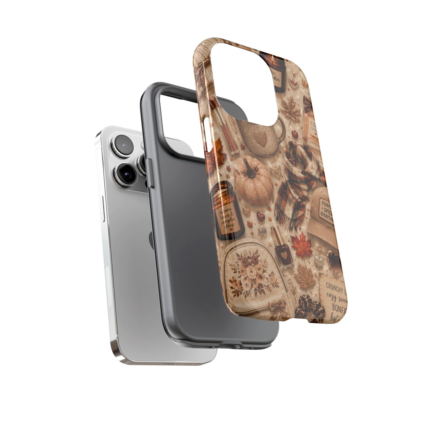 Sunflower Porch Co Cozy Autumn Mug and Pumpkin Pattern Phone Case | Fall Aesthetic