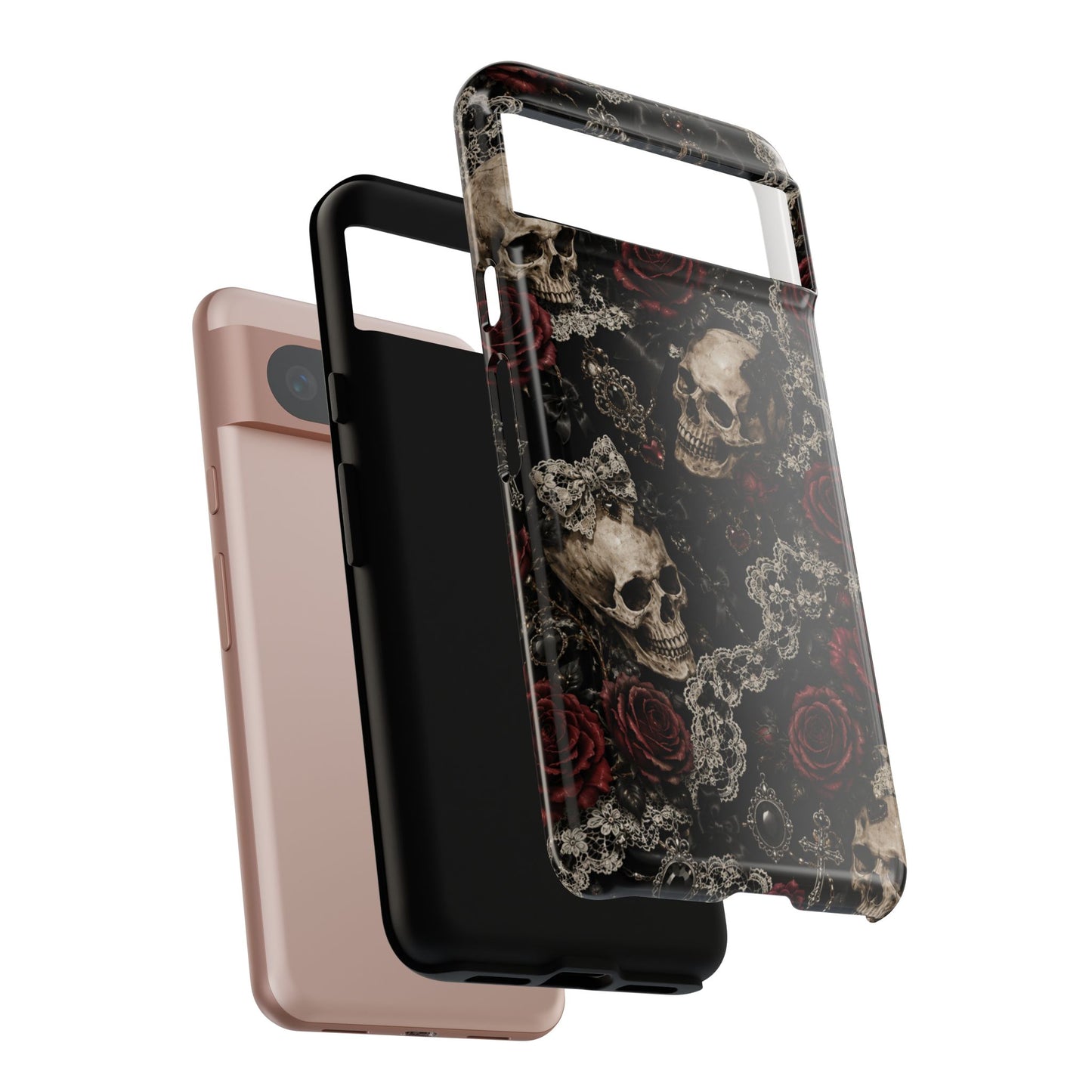 Skull and Red Roses phone case | Tough Cases
