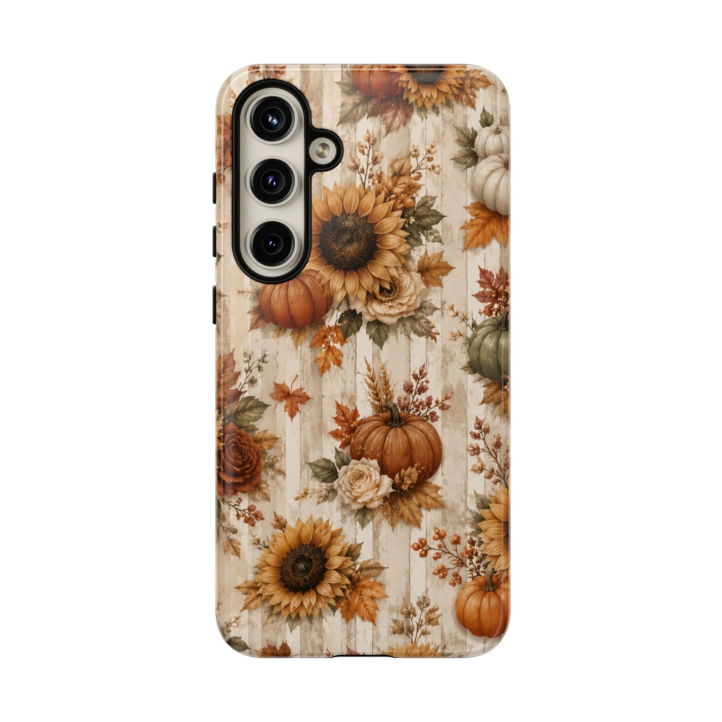 Sunflower Porch Co Autumn Sunflowers and Pumpkins Phone Case | Tough Case