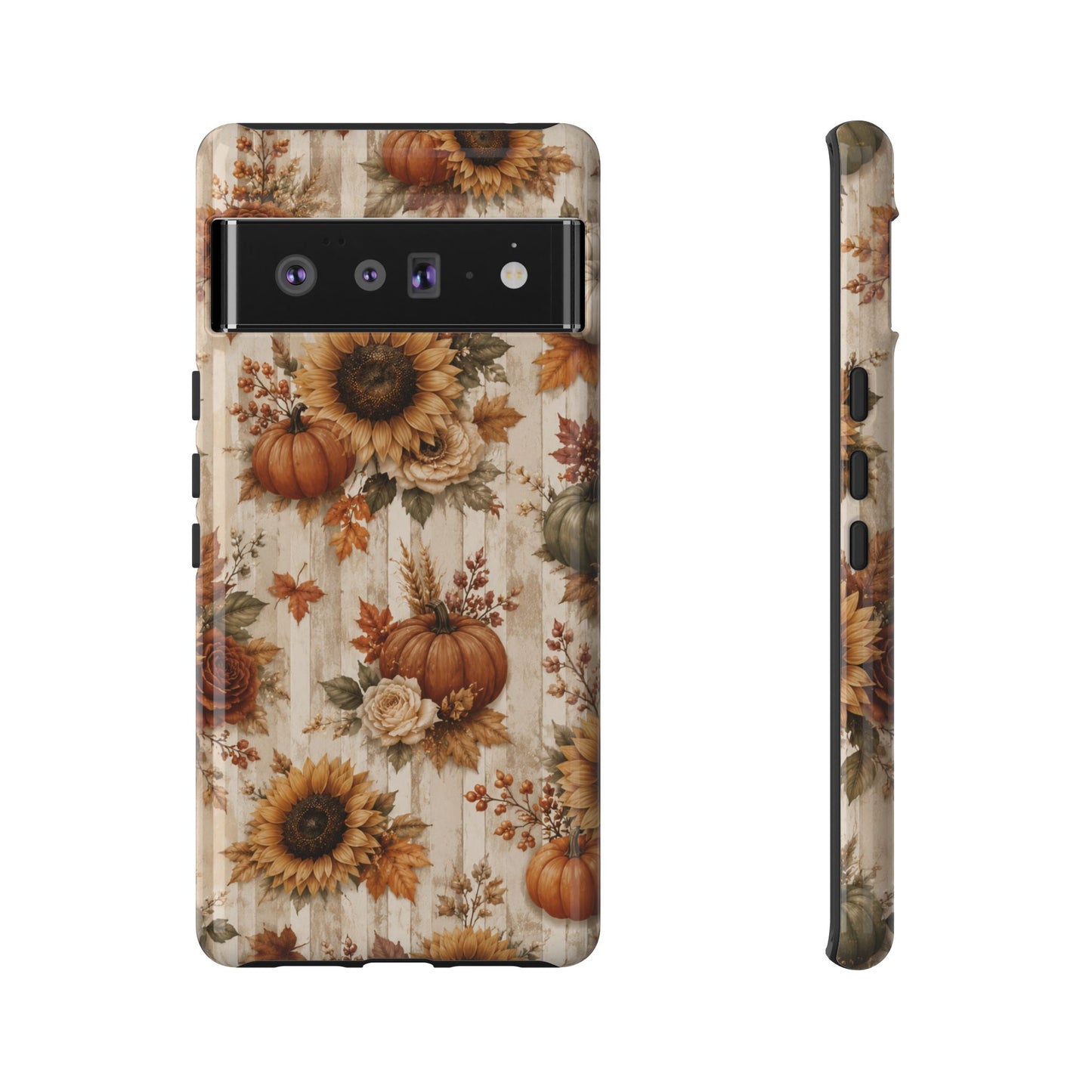 Sunflower Porch Co Autumn Sunflowers and Pumpkins Phone Case | Tough Case