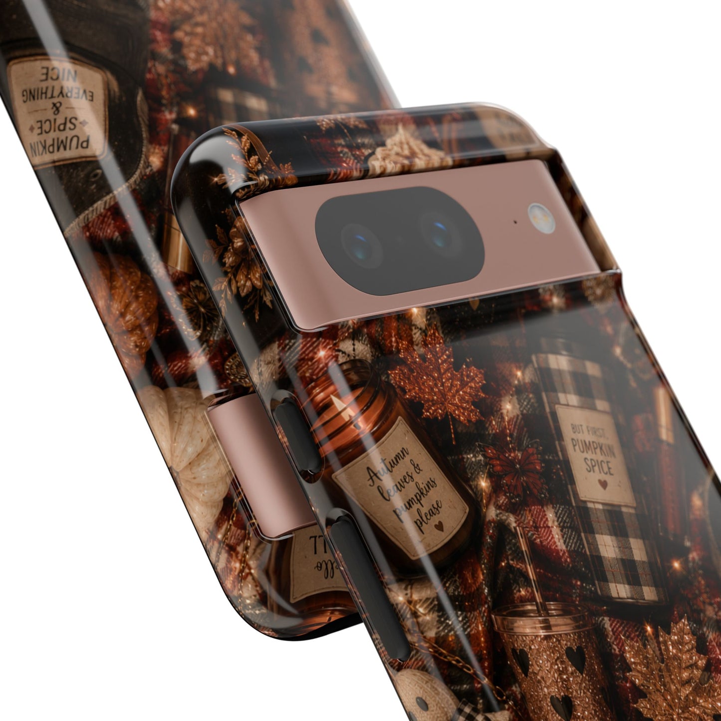 Sunflower Porch Co Cozy Pumpkin Spice Pattern Phone Case | Tough Cases