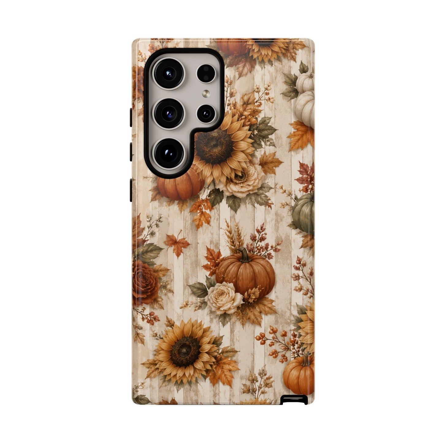 Sunflower Porch Co Autumn Sunflowers and Pumpkins Phone Case | Tough Case
