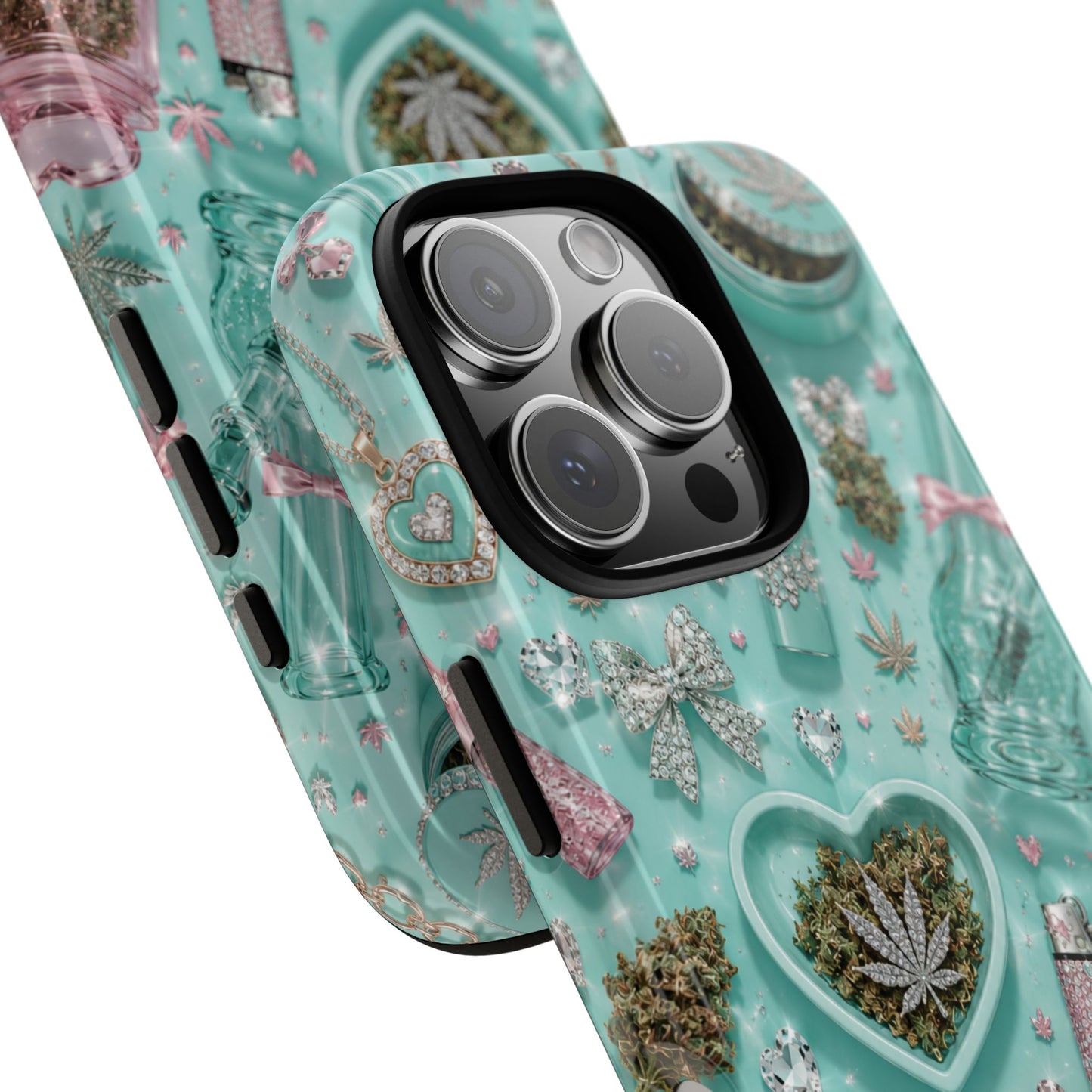 Sunflower Porch Co Mint Cannabis Pattern Phone Case | Tough Case