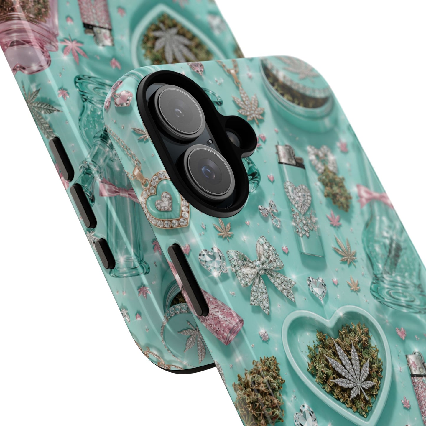 Sunflower Porch Co Mint Cannabis Pattern Phone Case | Tough Case