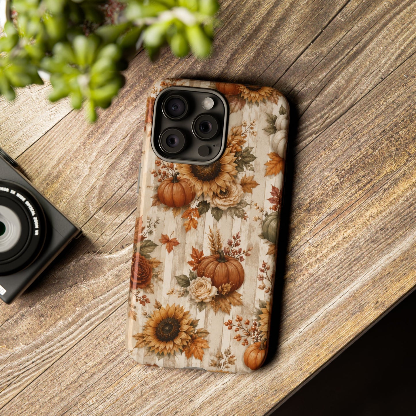 Sunflower Porch Co Autumn Sunflowers and Pumpkins Phone Case | Tough Case