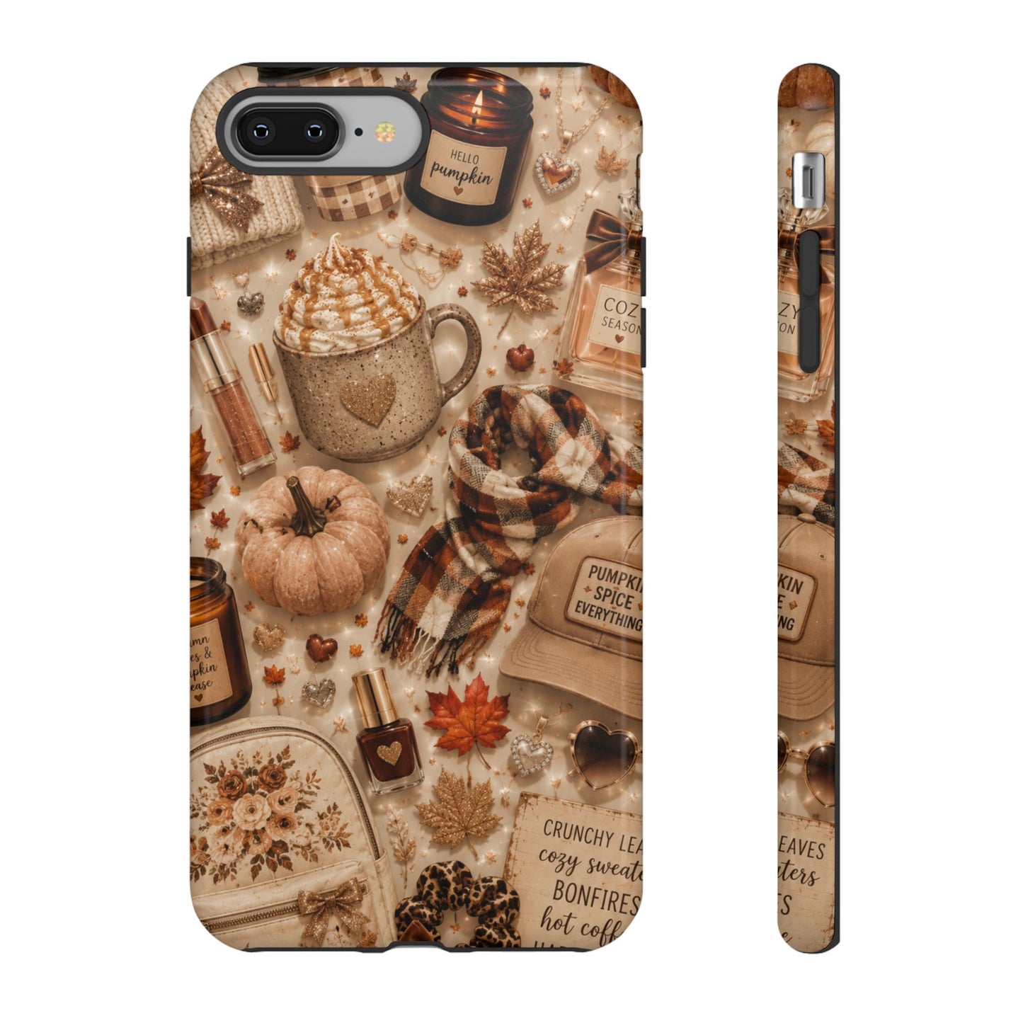 Sunflower Porch Co Cozy Autumn Mug and Pumpkin Pattern Phone Case | Fall Aesthetic