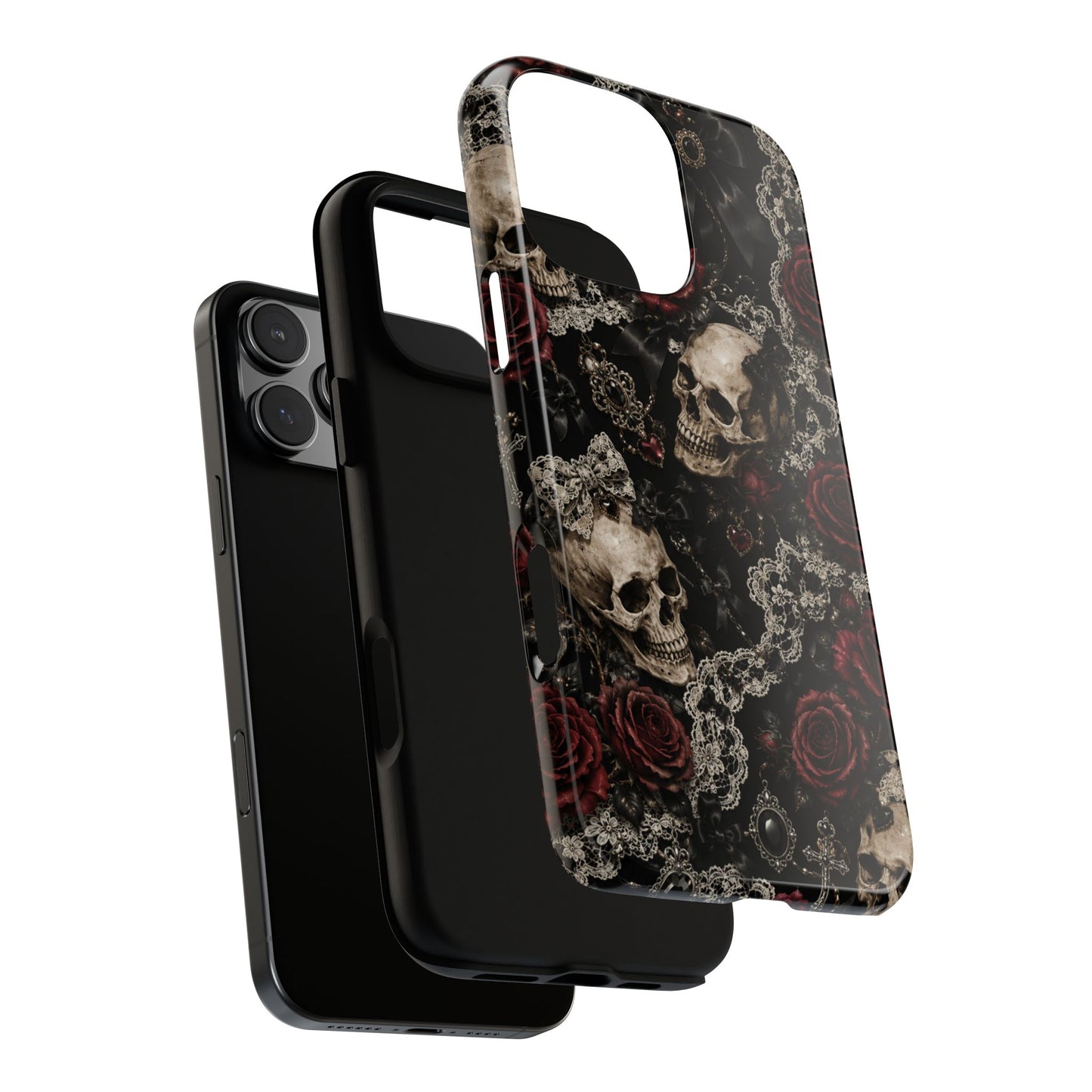 Skull and Red Roses phone case | Tough Cases