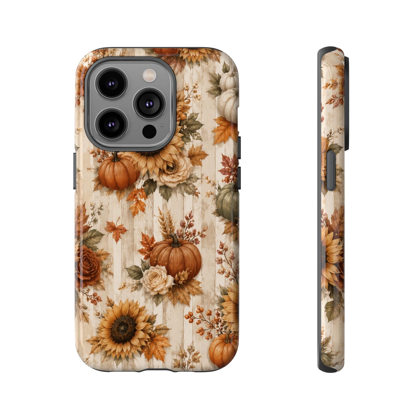 Sunflower Porch Co Autumn Sunflowers and Pumpkins Phone Case | Tough Case