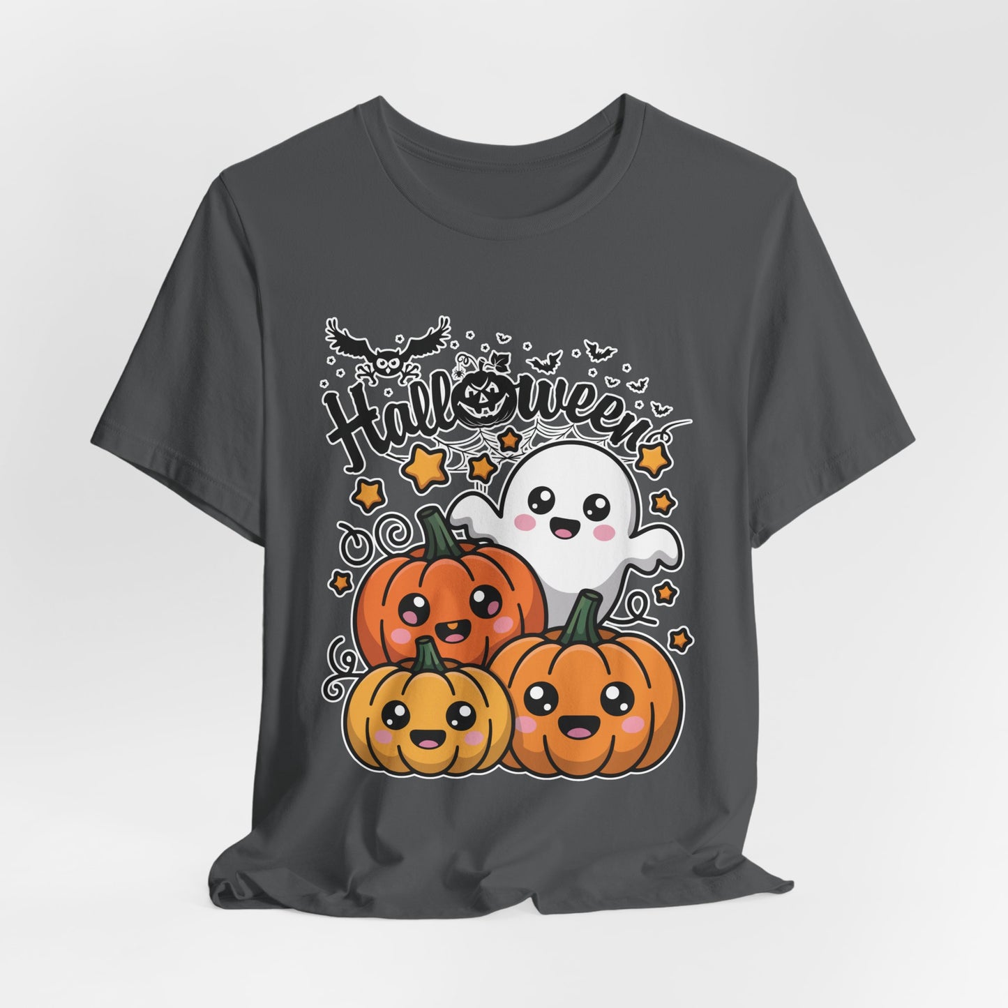 Cute Ghost and Pumpkins Halloween Tee | Pumpkin Trio Shirt