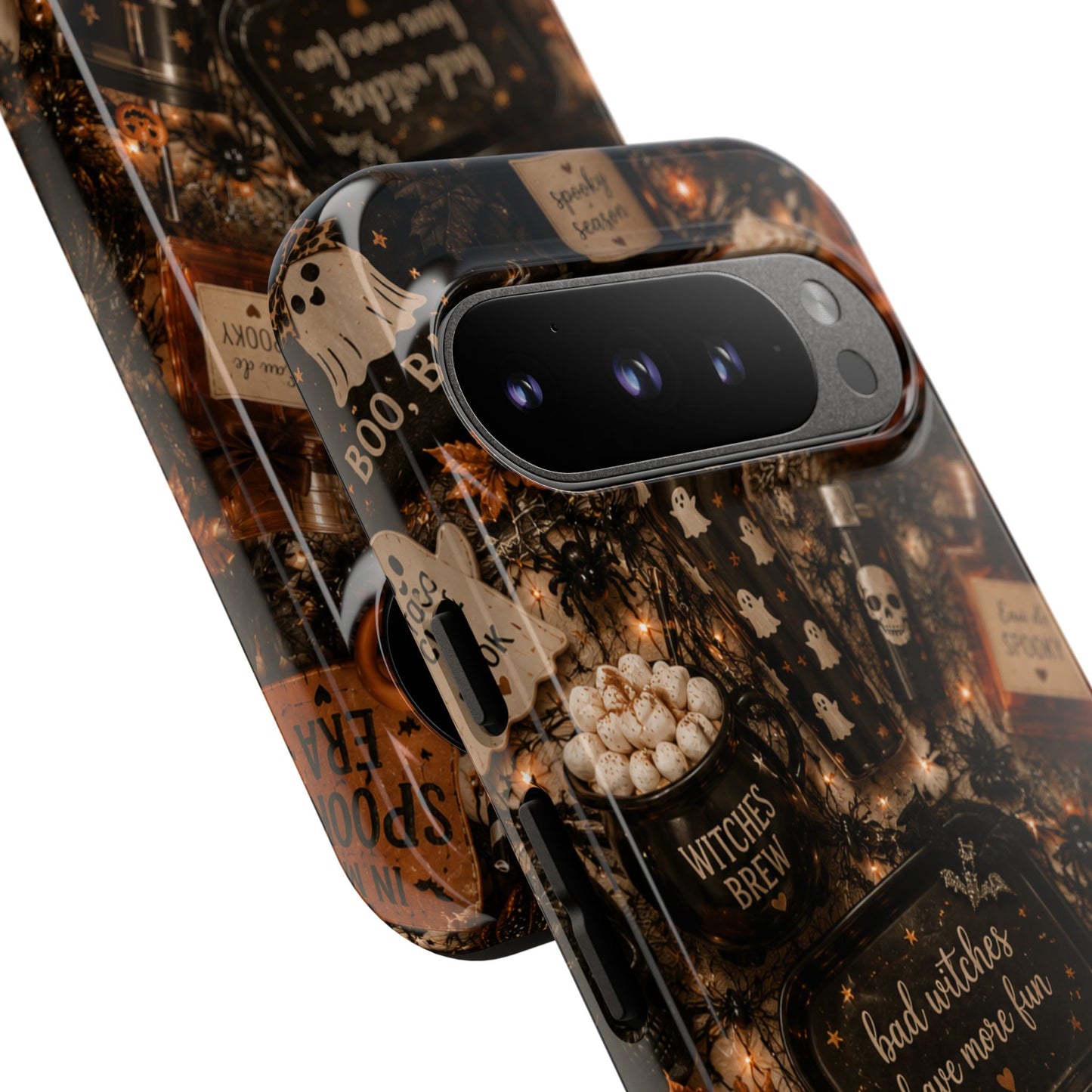Sunflower Porch Co Halloween Collage phone case | spooky pumpkin witchy design
