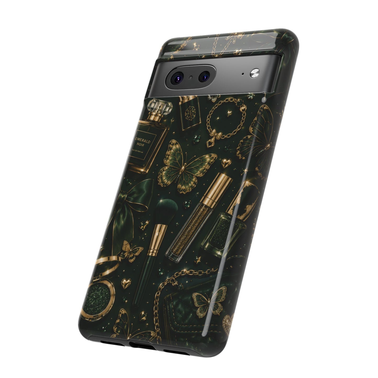 Sunflower Porch Co Vintage Gold Makeup Pattern Phone Case | Tough Case