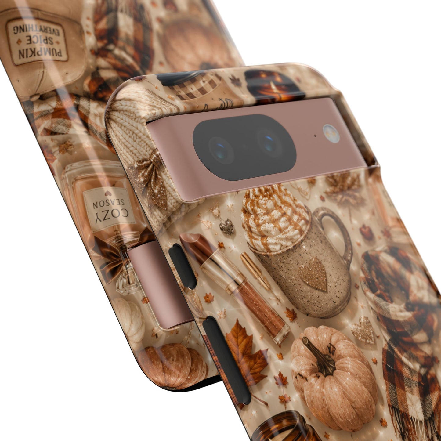 Sunflower Porch Co Cozy Autumn Mug and Pumpkin Pattern Phone Case | Fall Aesthetic