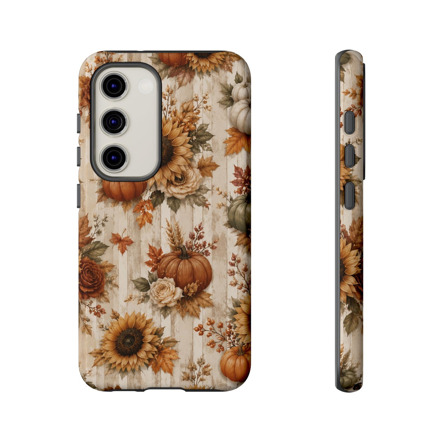 Sunflower Porch Co Autumn Sunflowers and Pumpkins Phone Case | Tough Case