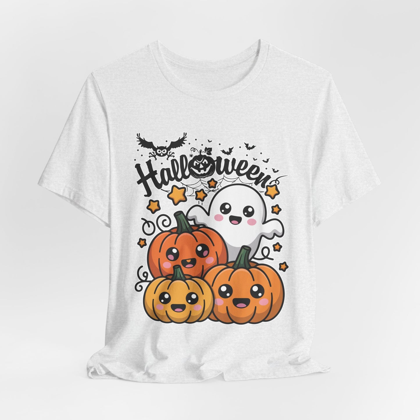 Cute Ghost and Pumpkins Halloween Tee | Pumpkin Trio Shirt