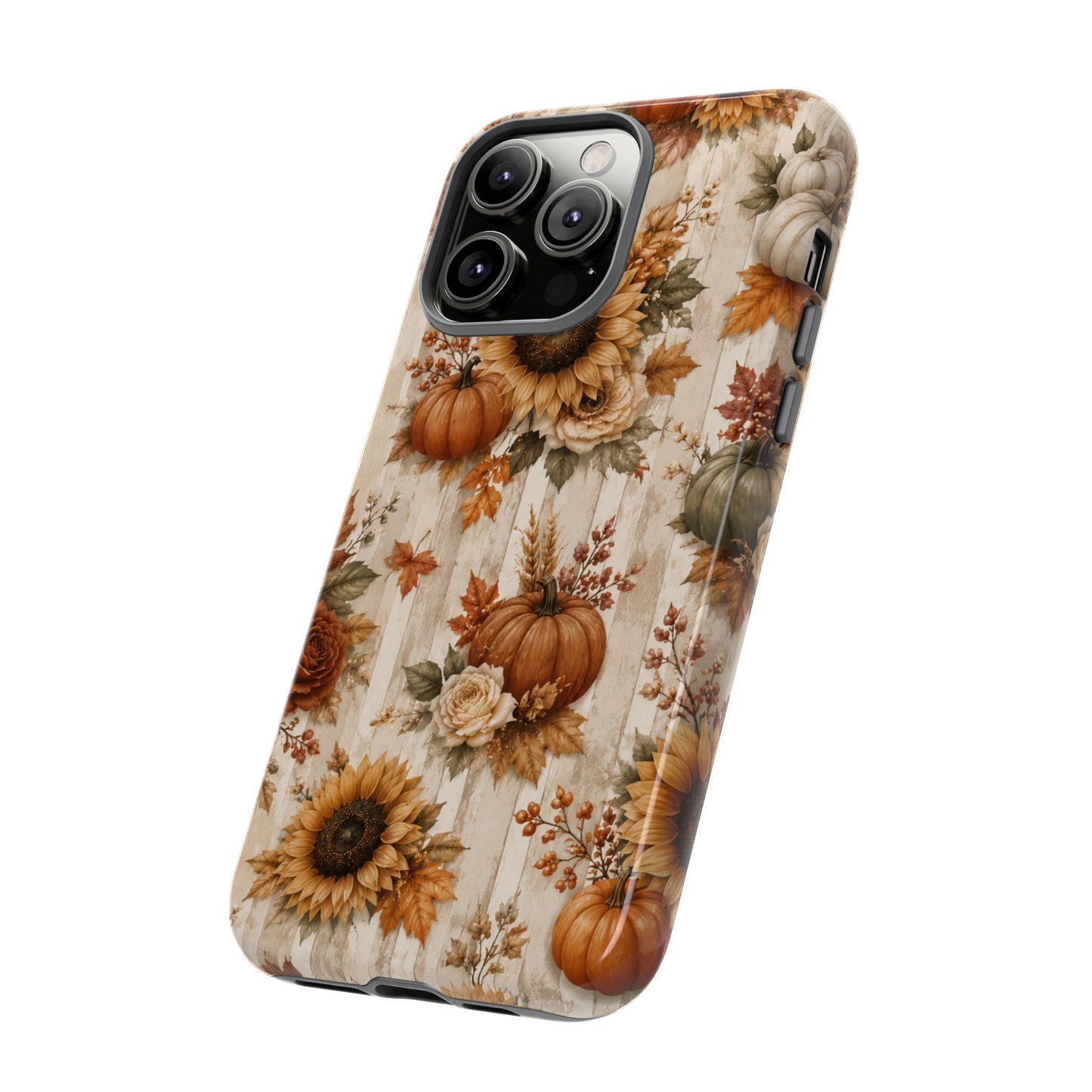 Sunflower Porch Co Autumn Sunflowers and Pumpkins Phone Case | Tough Case
