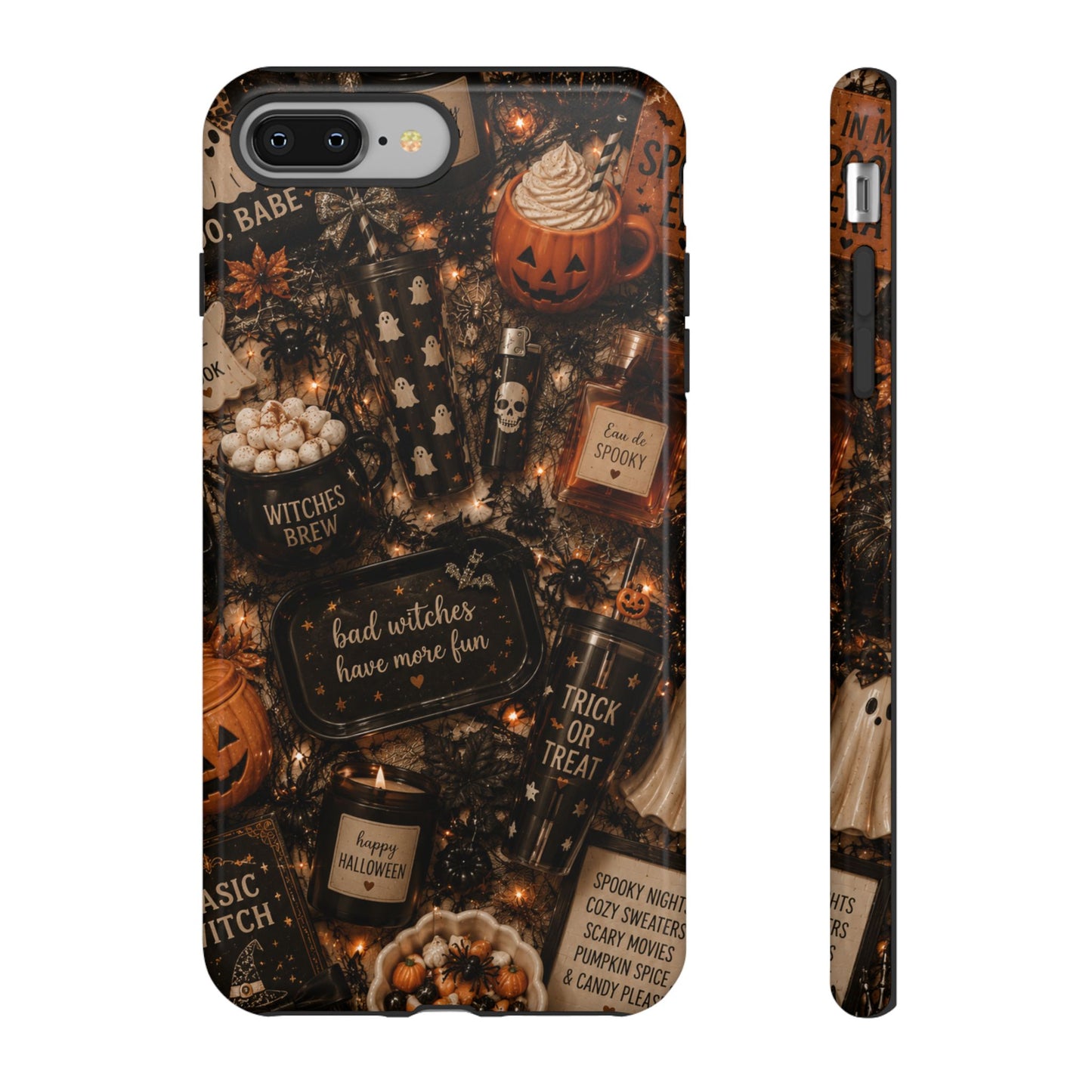 Sunflower Porch Co Halloween Collage phone case | spooky pumpkin witchy design