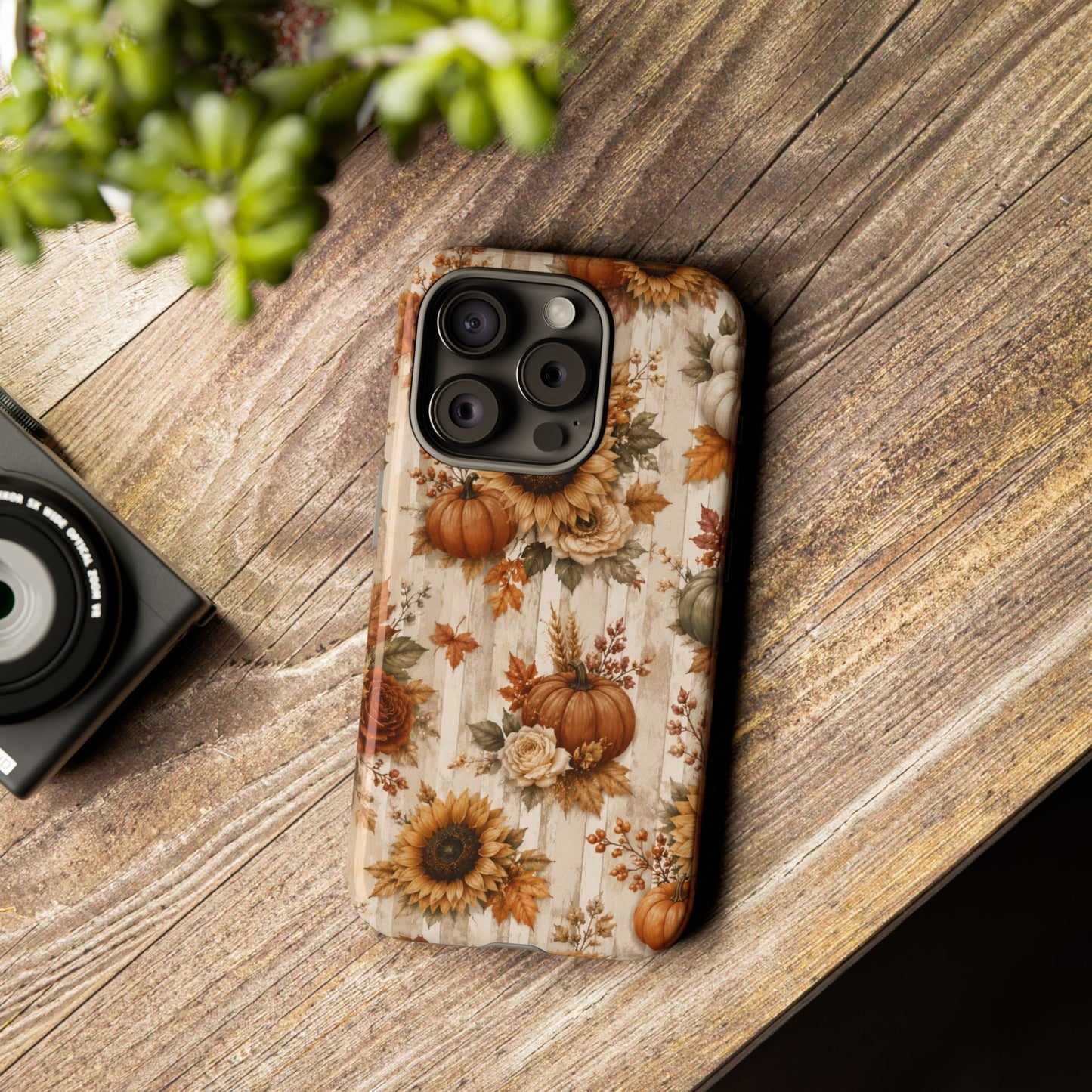 Sunflower Porch Co Autumn Sunflowers and Pumpkins Phone Case | Tough Case