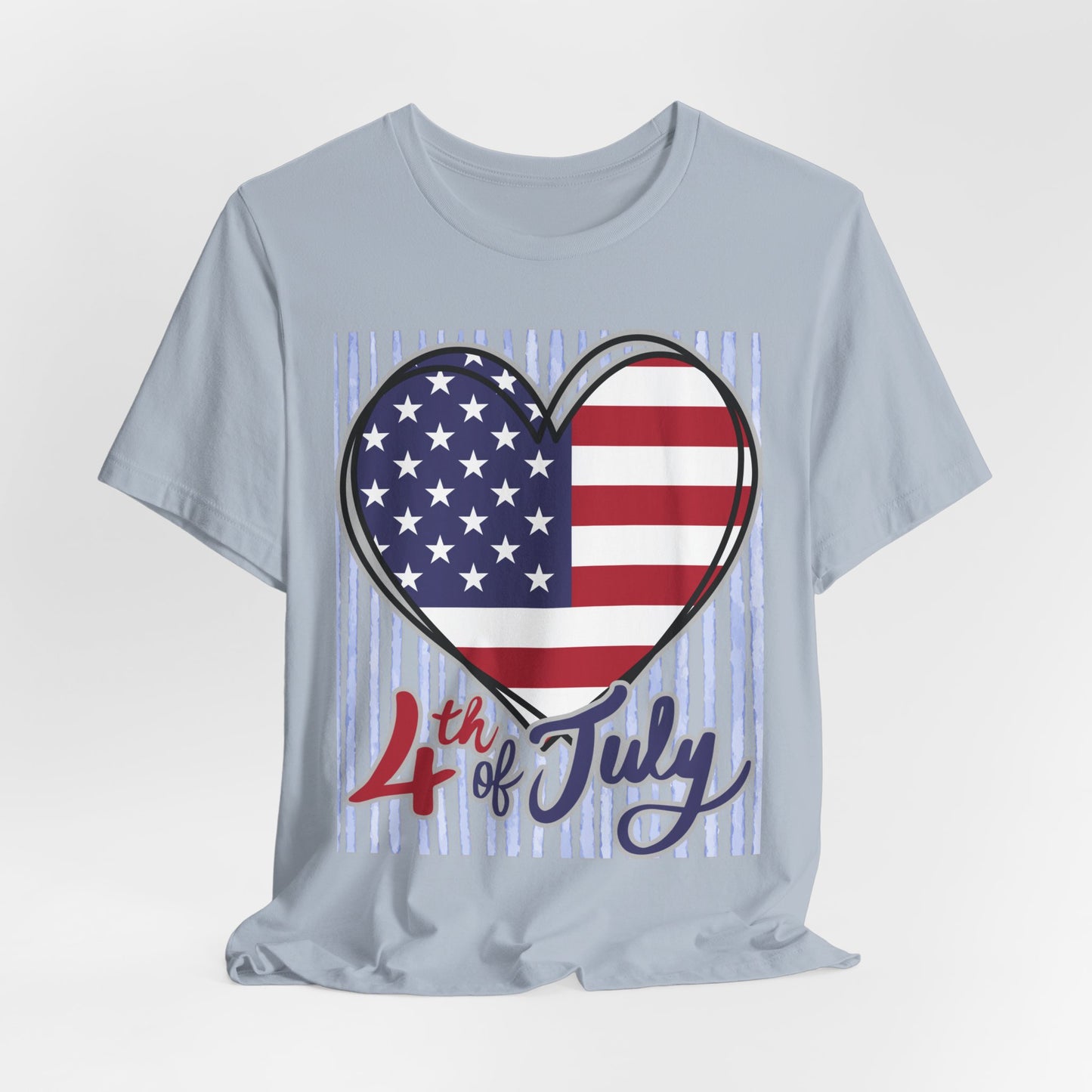 Sunflower Porch Co 4th of July Heart American Flag Tee | Patriotic Independence Day Shirt