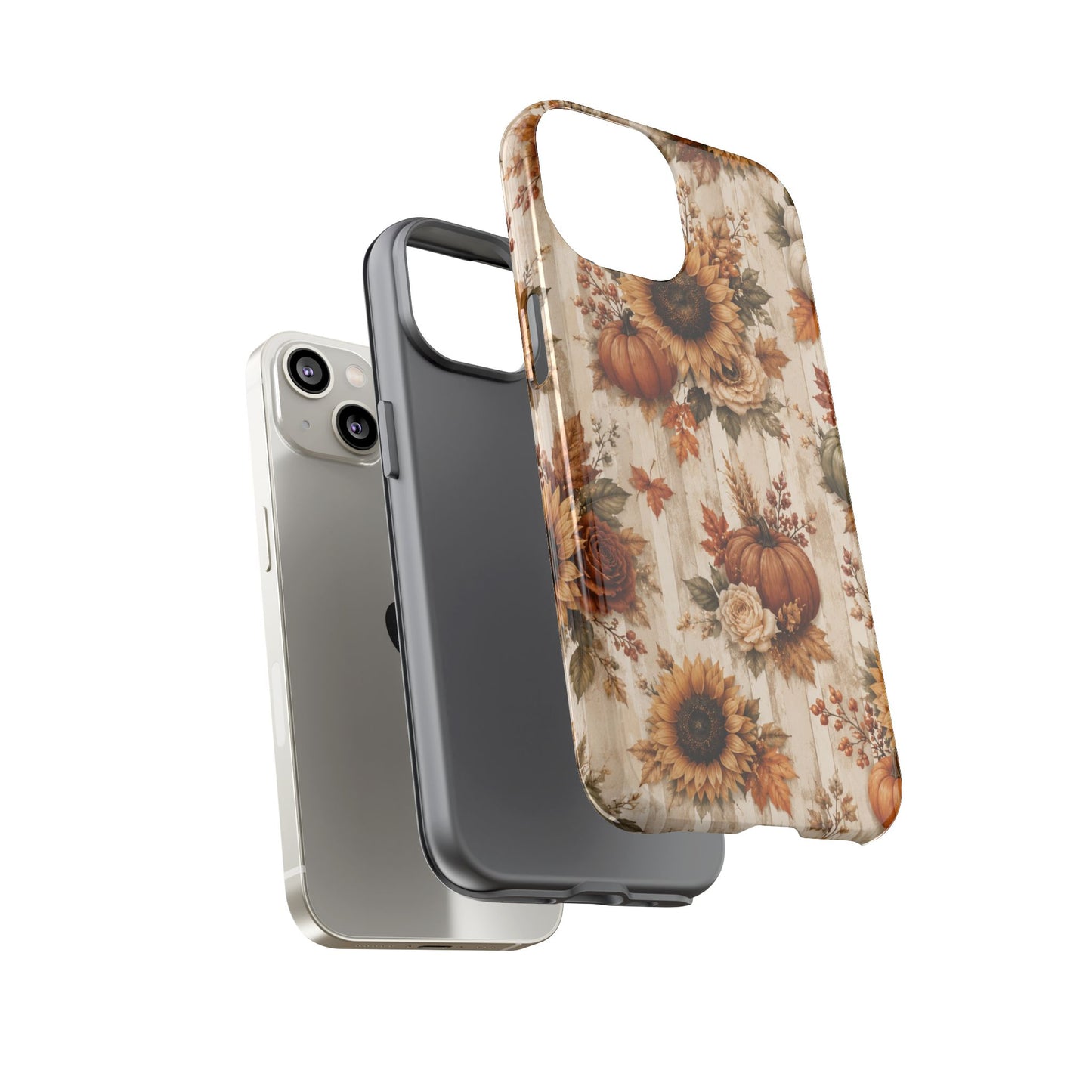 Sunflower Porch Co Autumn Sunflowers and Pumpkins Phone Case | Tough Case