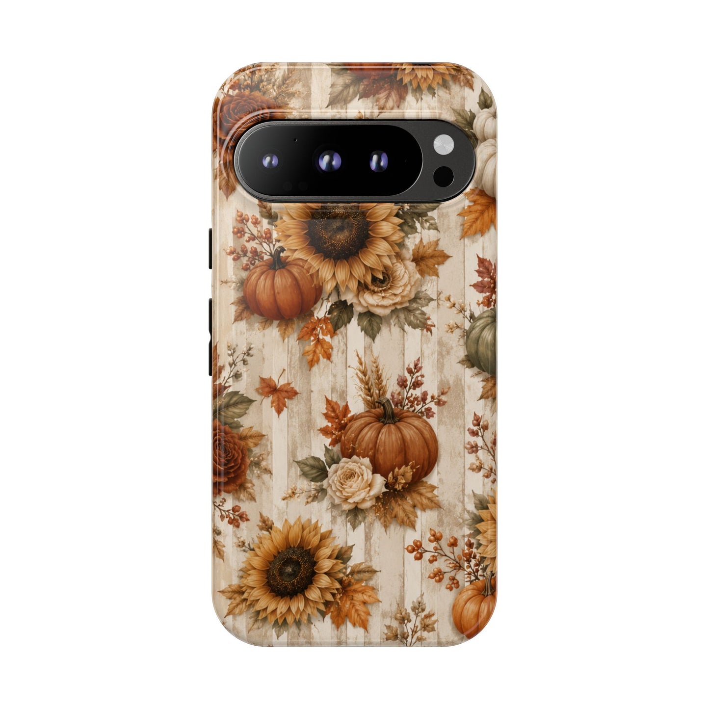 Sunflower Porch Co Autumn Sunflowers and Pumpkins Phone Case | Tough Case