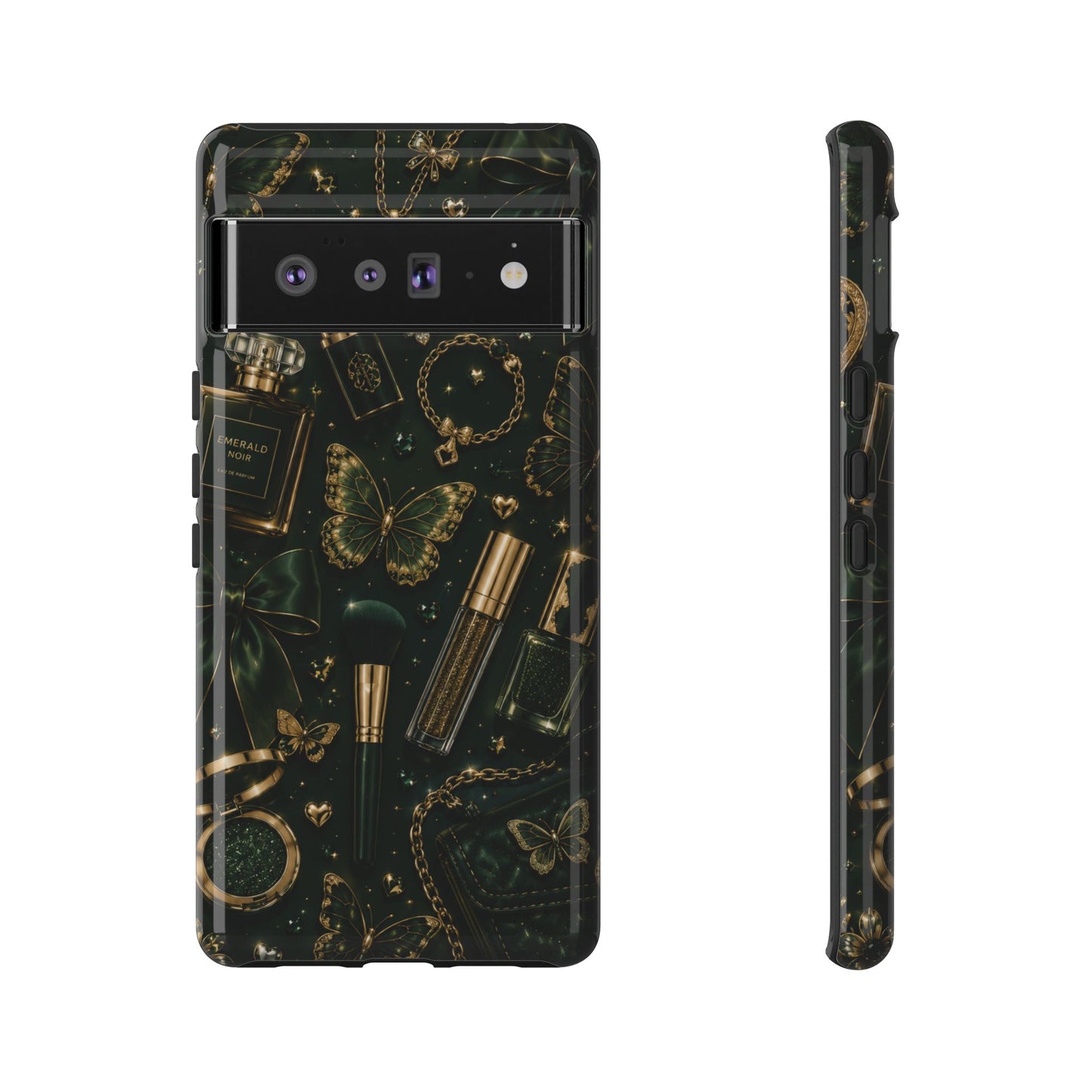 Sunflower Porch Co Vintage Gold Makeup Pattern Phone Case | Tough Case