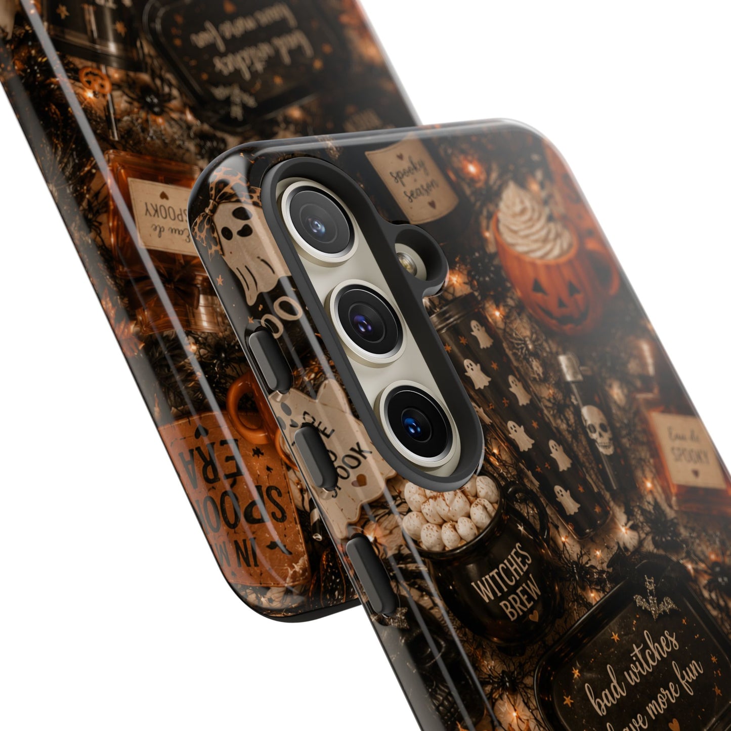 Sunflower Porch Co Halloween Collage phone case | spooky pumpkin witchy design