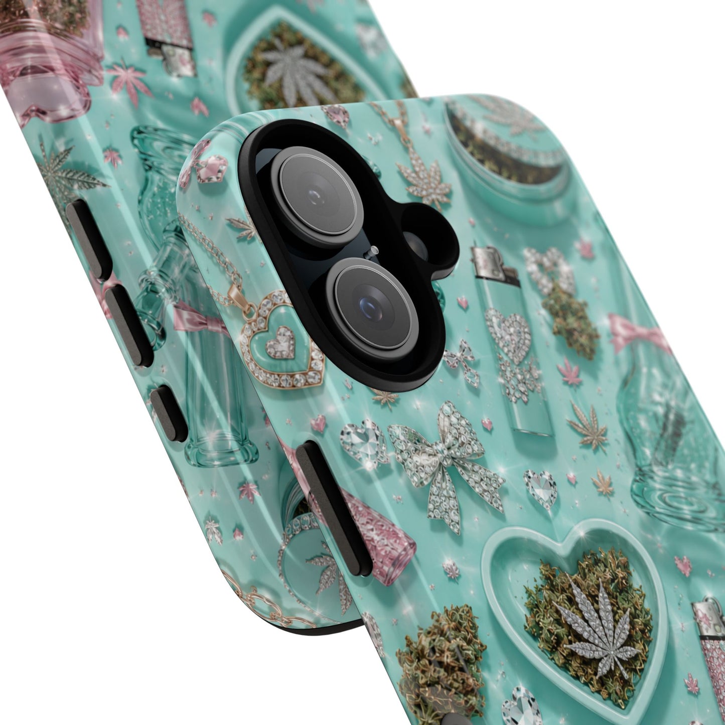 Sunflower Porch Co Mint Cannabis Pattern Phone Case | Tough Case