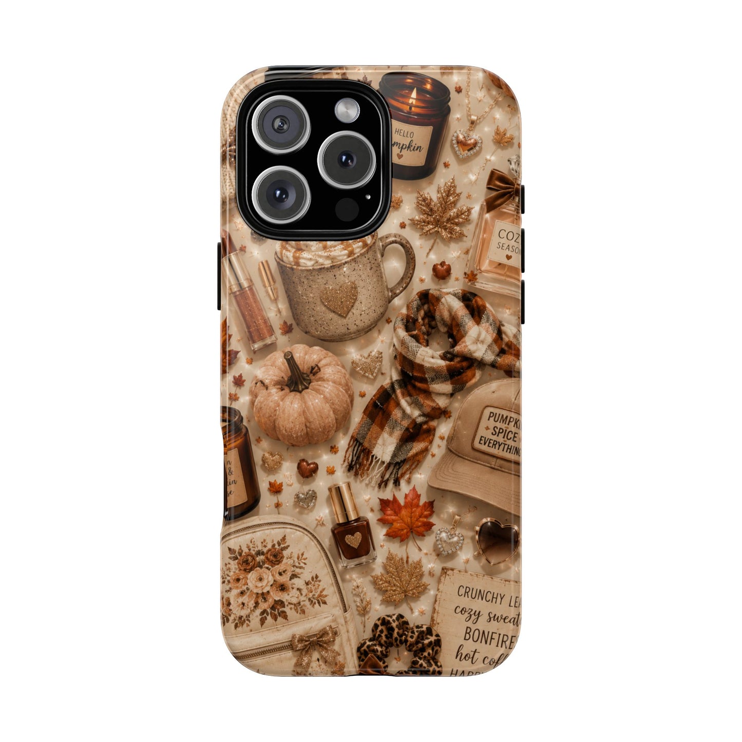 Sunflower Porch Co Cozy Autumn Mug and Pumpkin Pattern Phone Case | Fall Aesthetic
