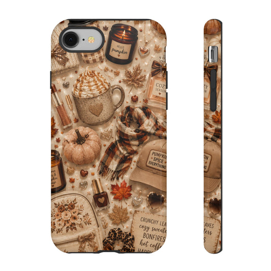 Sunflower Porch Co Cozy Autumn Mug and Pumpkin Pattern Phone Case | Fall Aesthetic