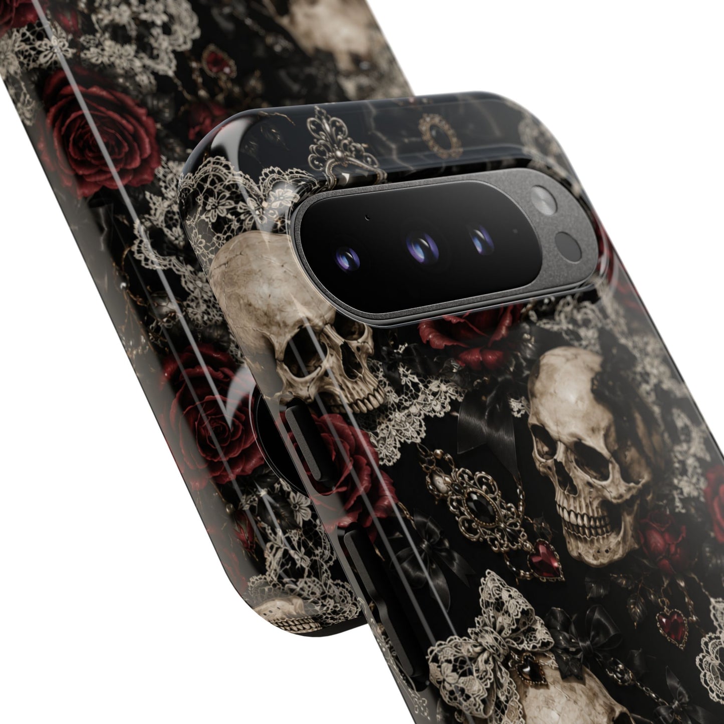 Skull and Red Roses phone case | Tough Cases