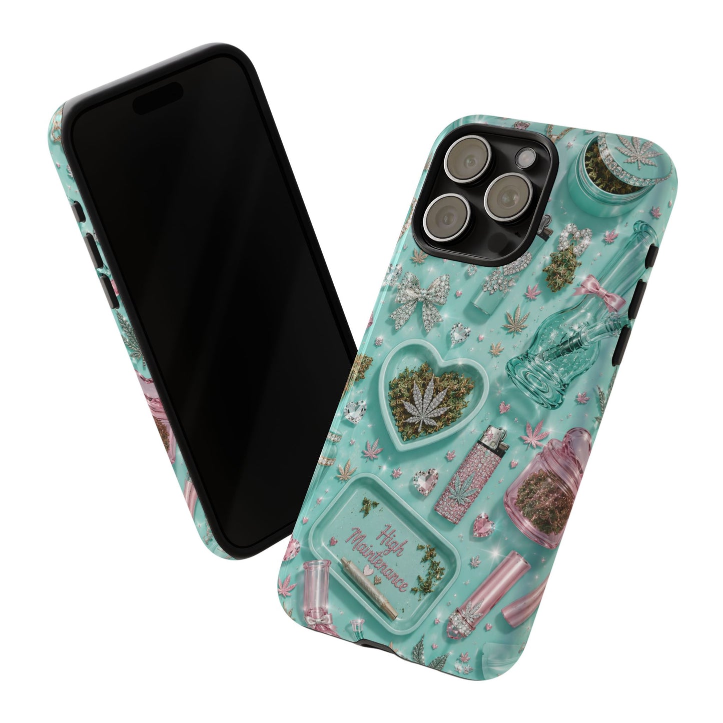 Sunflower Porch Co Mint Cannabis Pattern Phone Case | Tough Case