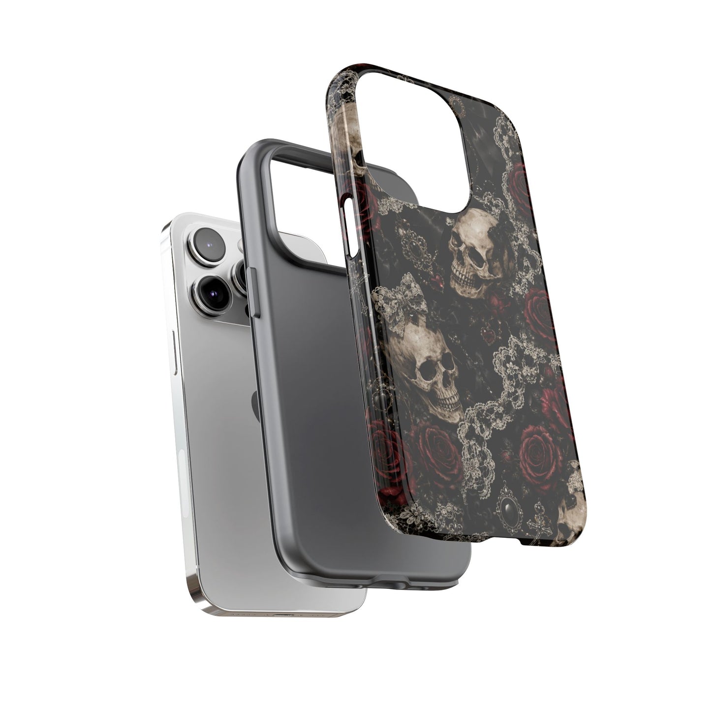 Skull and Red Roses phone case | Tough Cases