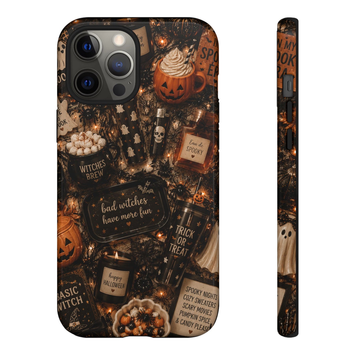 Sunflower Porch Co Halloween Collage phone case | spooky pumpkin witchy design