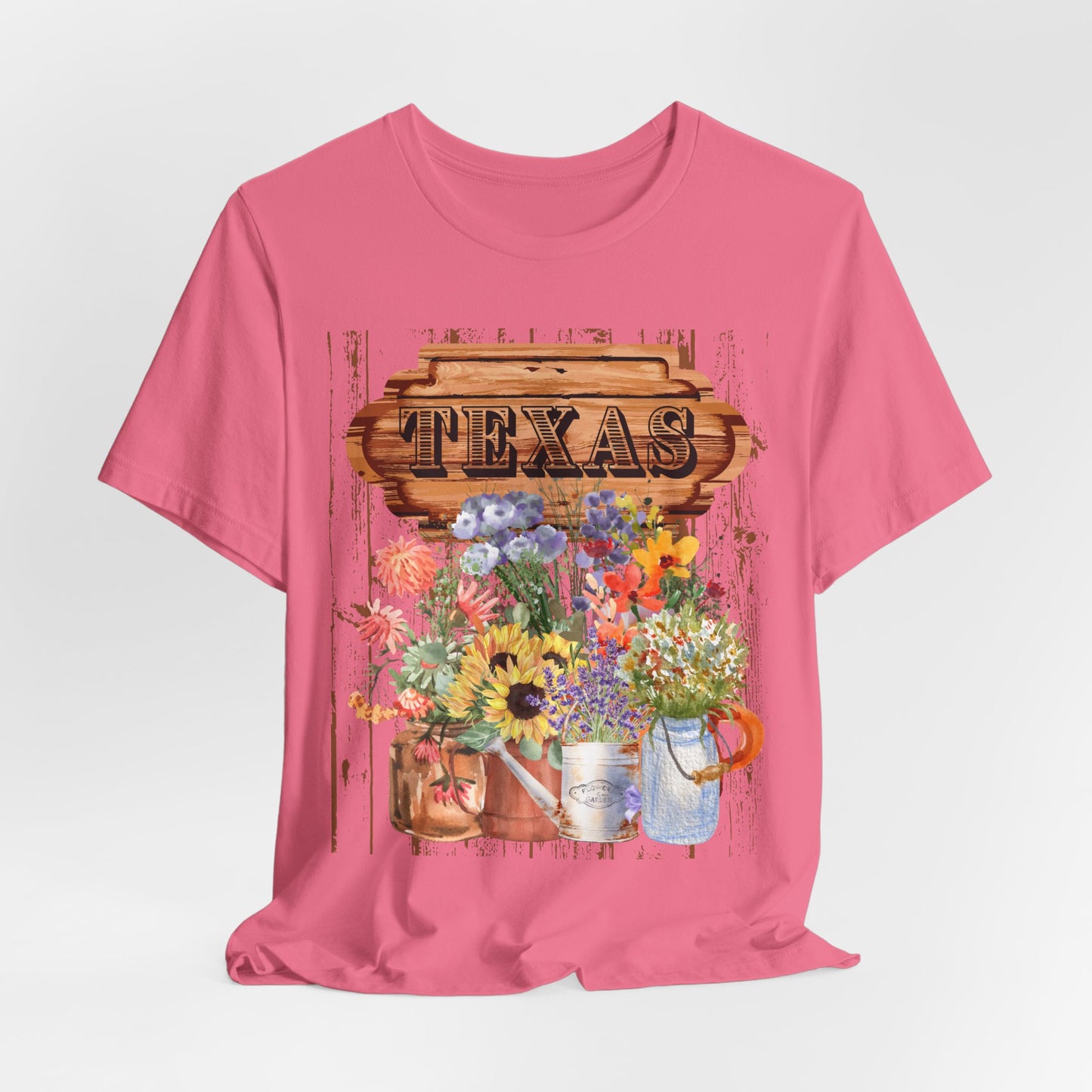SunflowerPorchCo Texas Rustic Floral Sign T-Shirt | Sunflowers, Wildflowers, Vintage Wood