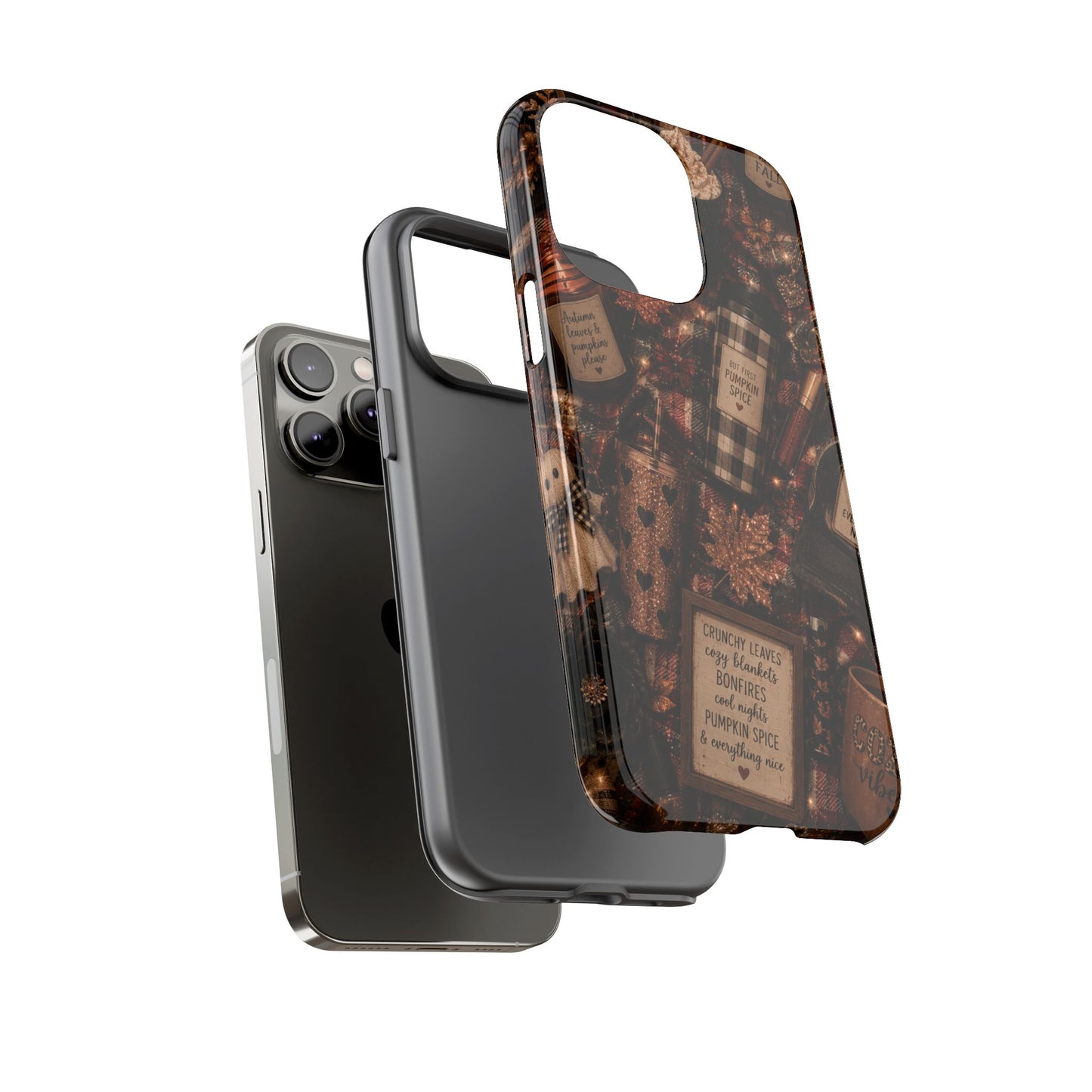 Sunflower Porch Co Cozy Pumpkin Spice Pattern Phone Case | Tough Cases