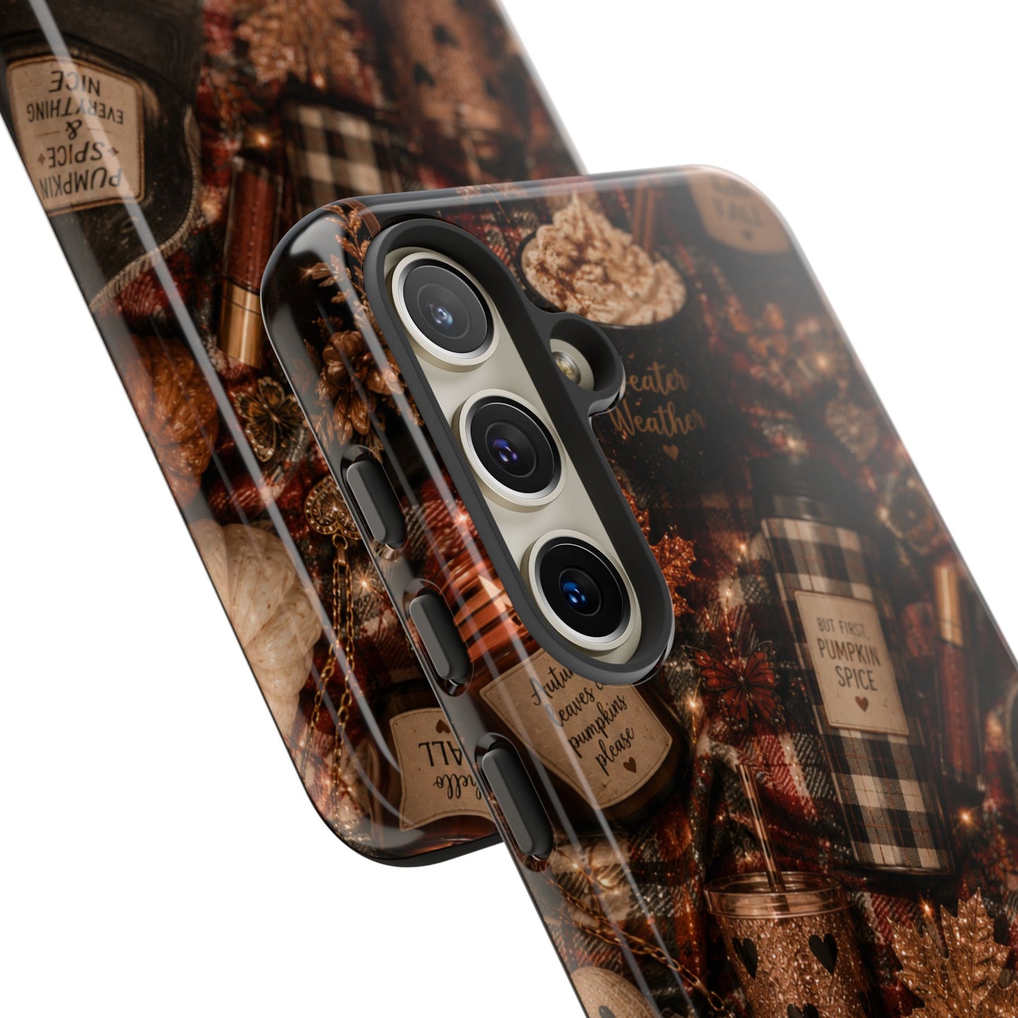 Sunflower Porch Co Cozy Pumpkin Spice Pattern Phone Case | Tough Cases