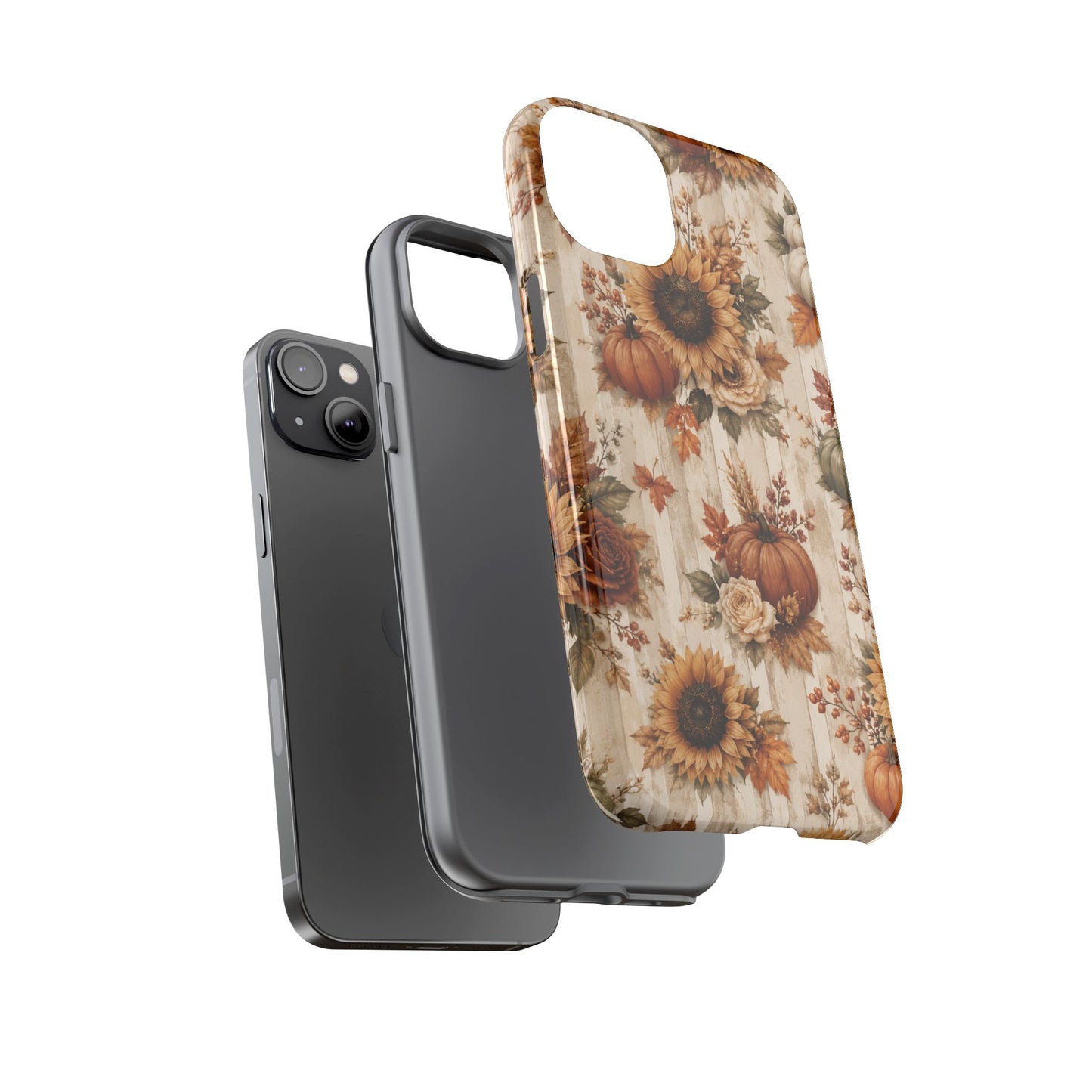 Sunflower Porch Co Autumn Sunflowers and Pumpkins Phone Case | Tough Case