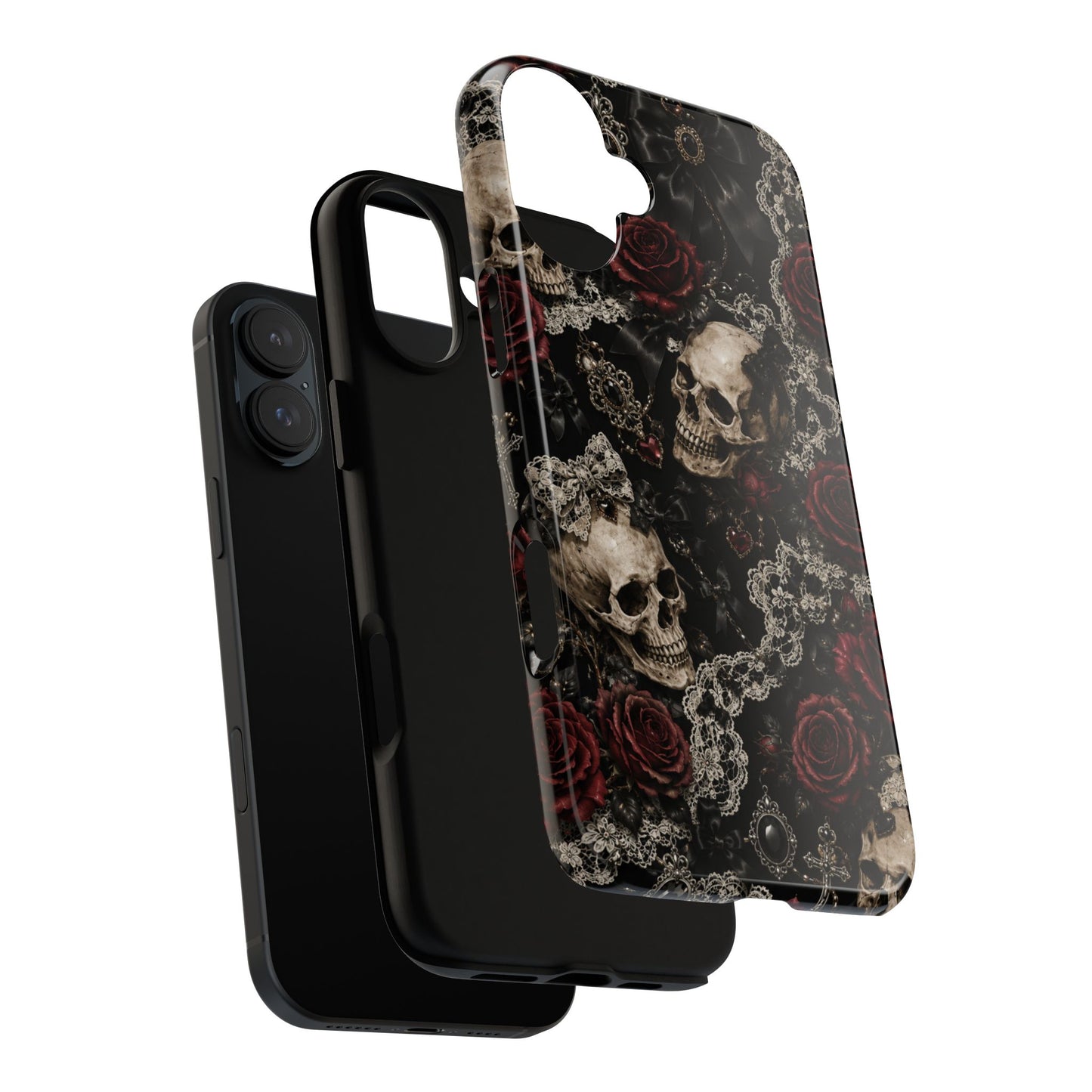 Skull and Red Roses phone case | Tough Cases
