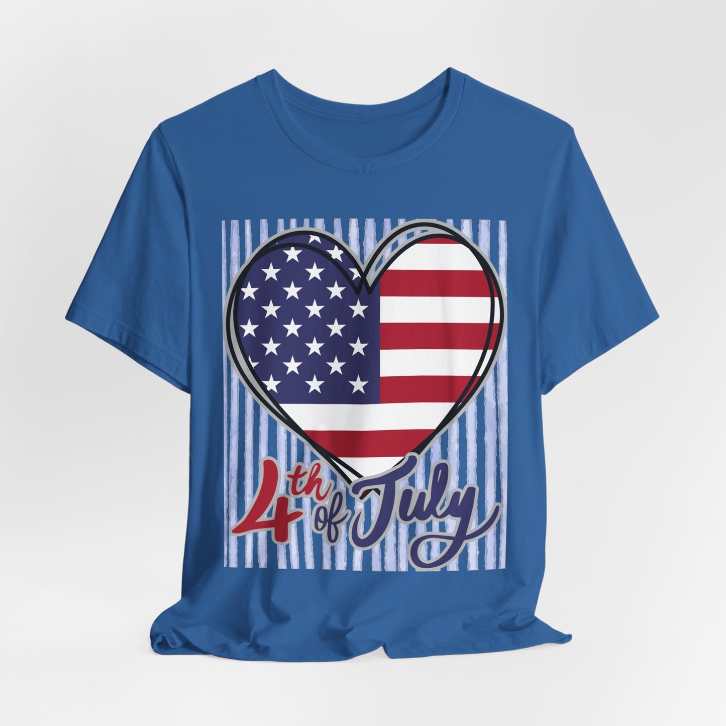 Sunflower Porch Co 4th of July Heart American Flag Tee | Patriotic Independence Day Shirt
