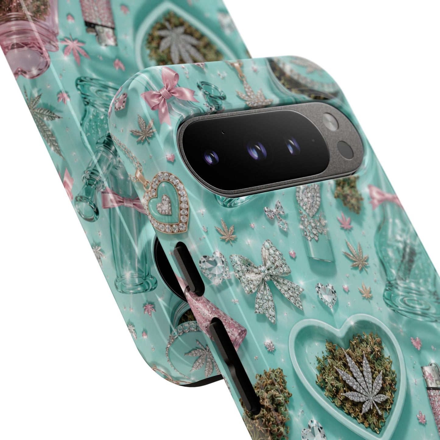 Sunflower Porch Co Mint Cannabis Pattern Phone Case | Tough Case